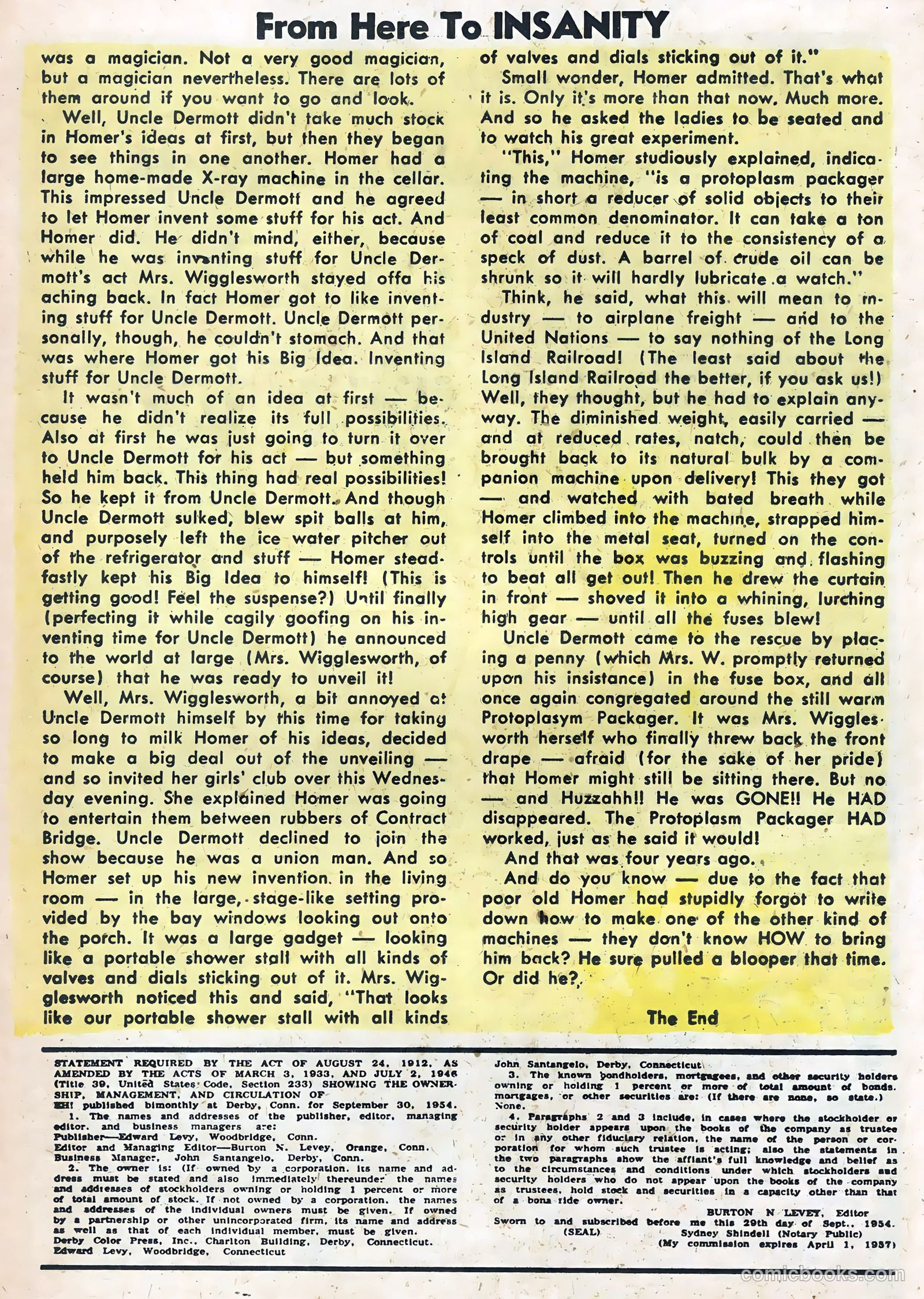 From Here to Insanity #9 (1955) — page 14 of 35