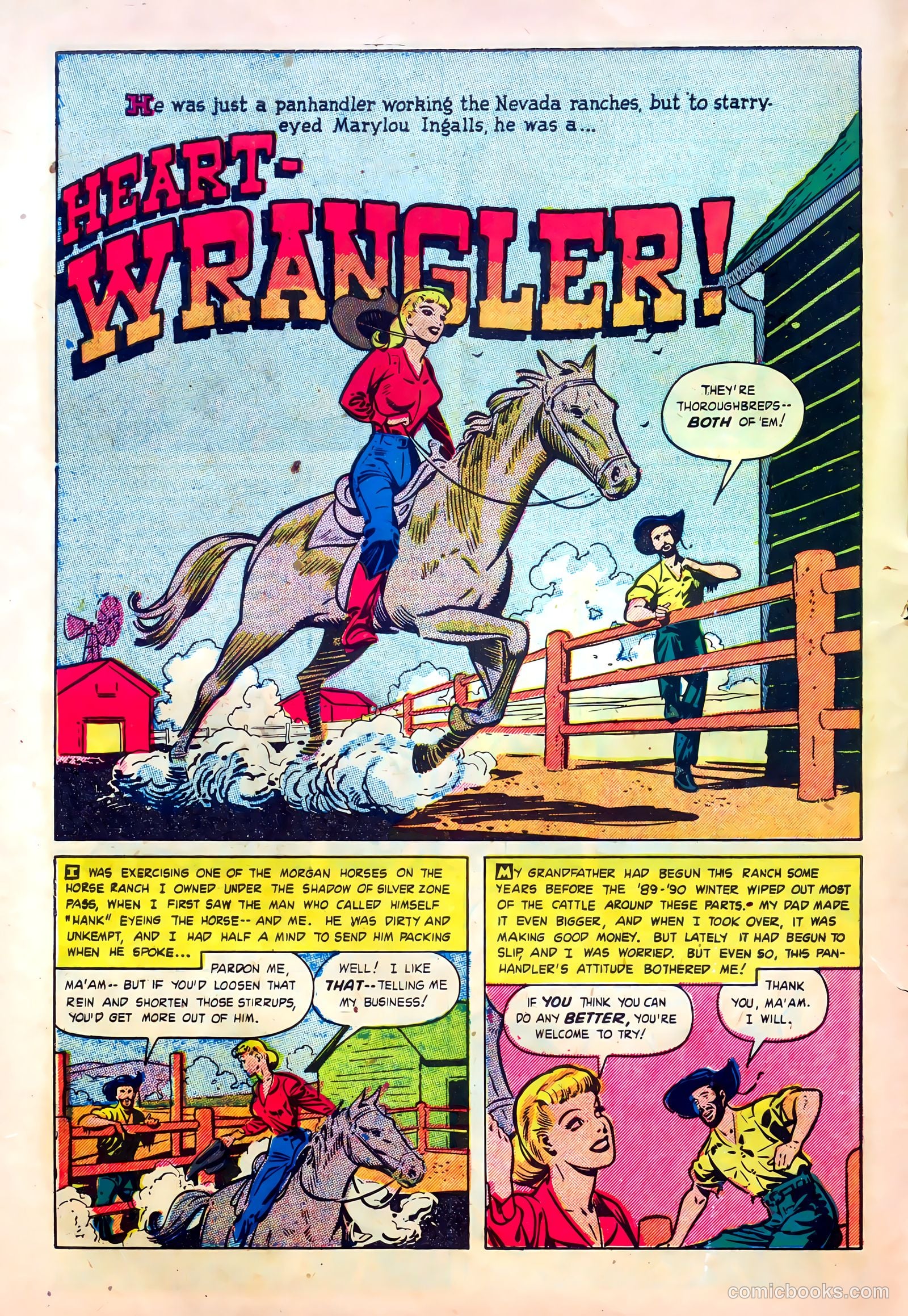 Frontier Romances #1 (1949) — page 10 of 36