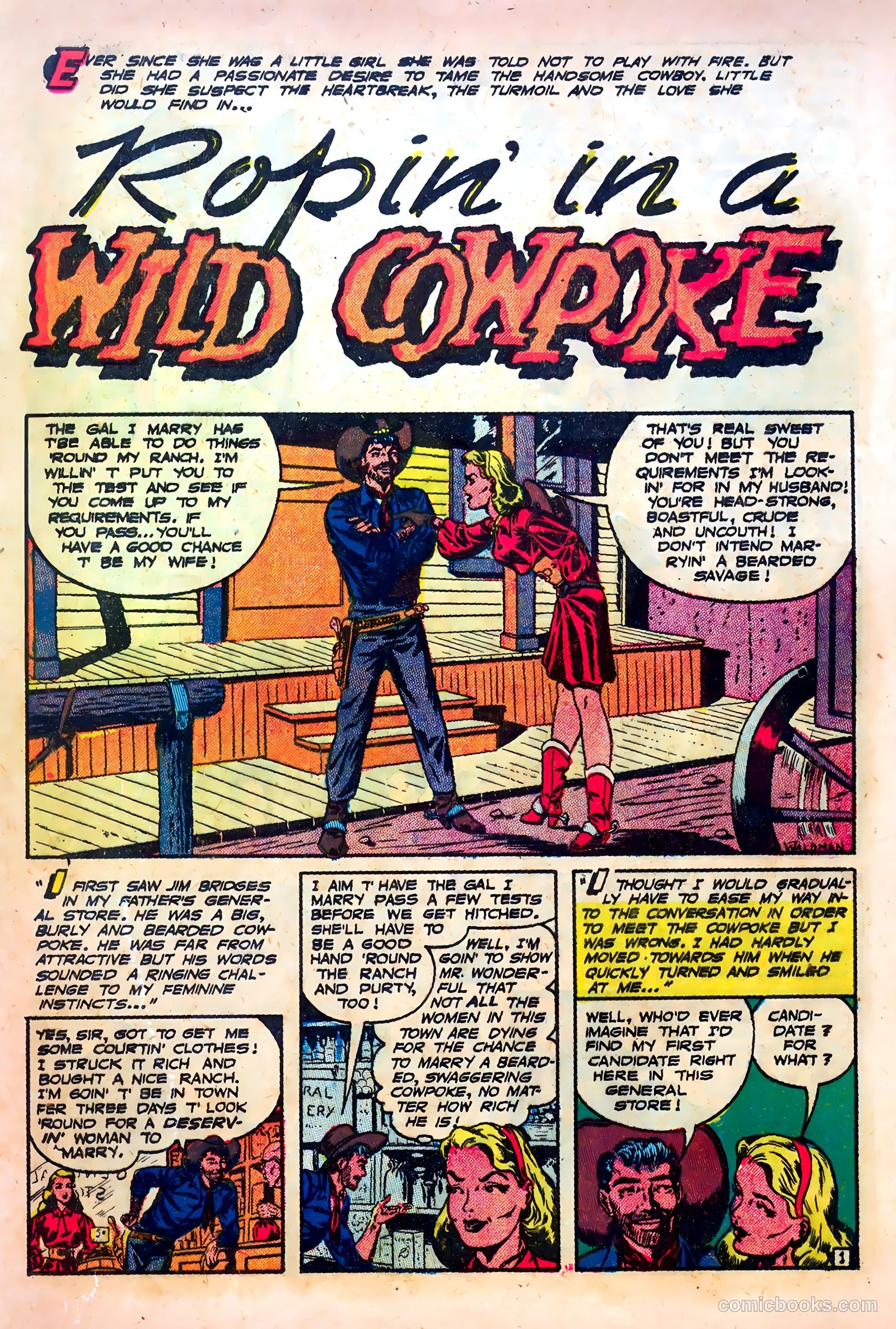 Frontier Romances #1 (1949) — page 17 of 36