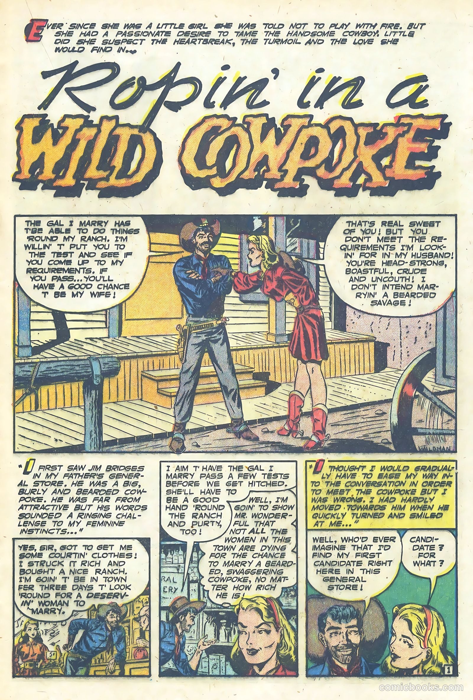 Frontier Romances #1 (1958) — page 17 of 36