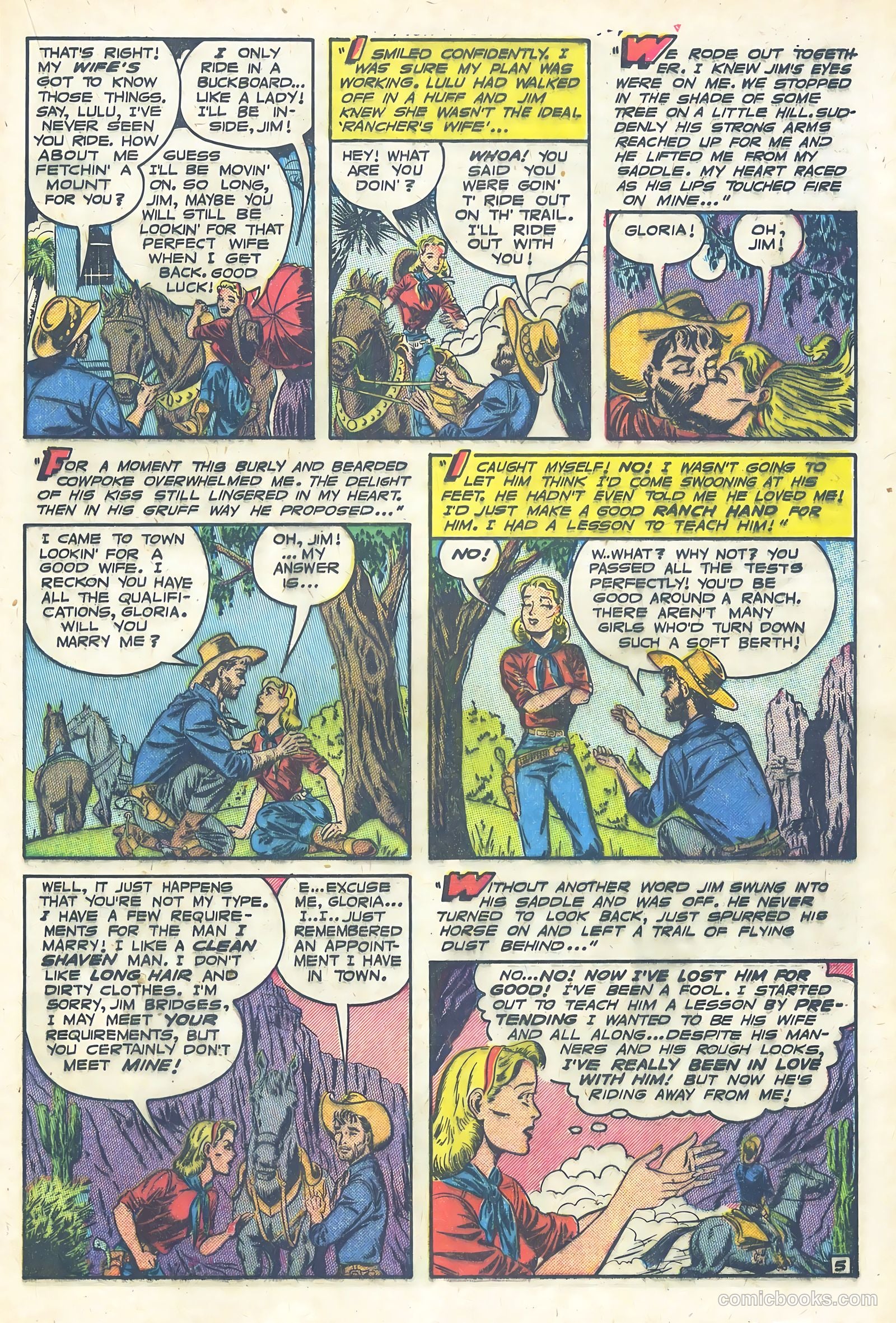Frontier Romances #1 (1958) — page 21 of 36