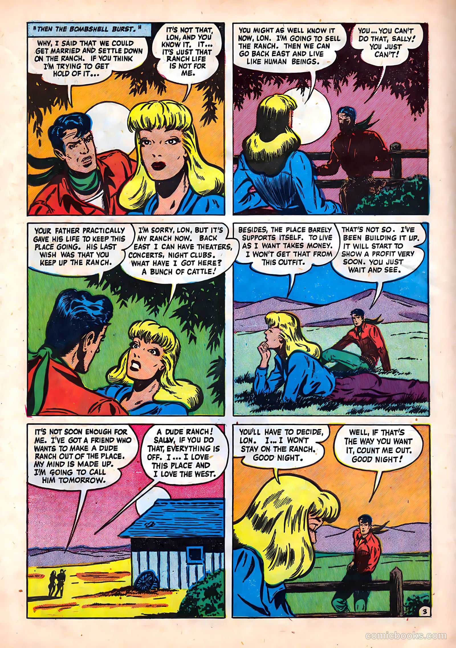 Frontier Romances #2 (1950) — page 22 of 36