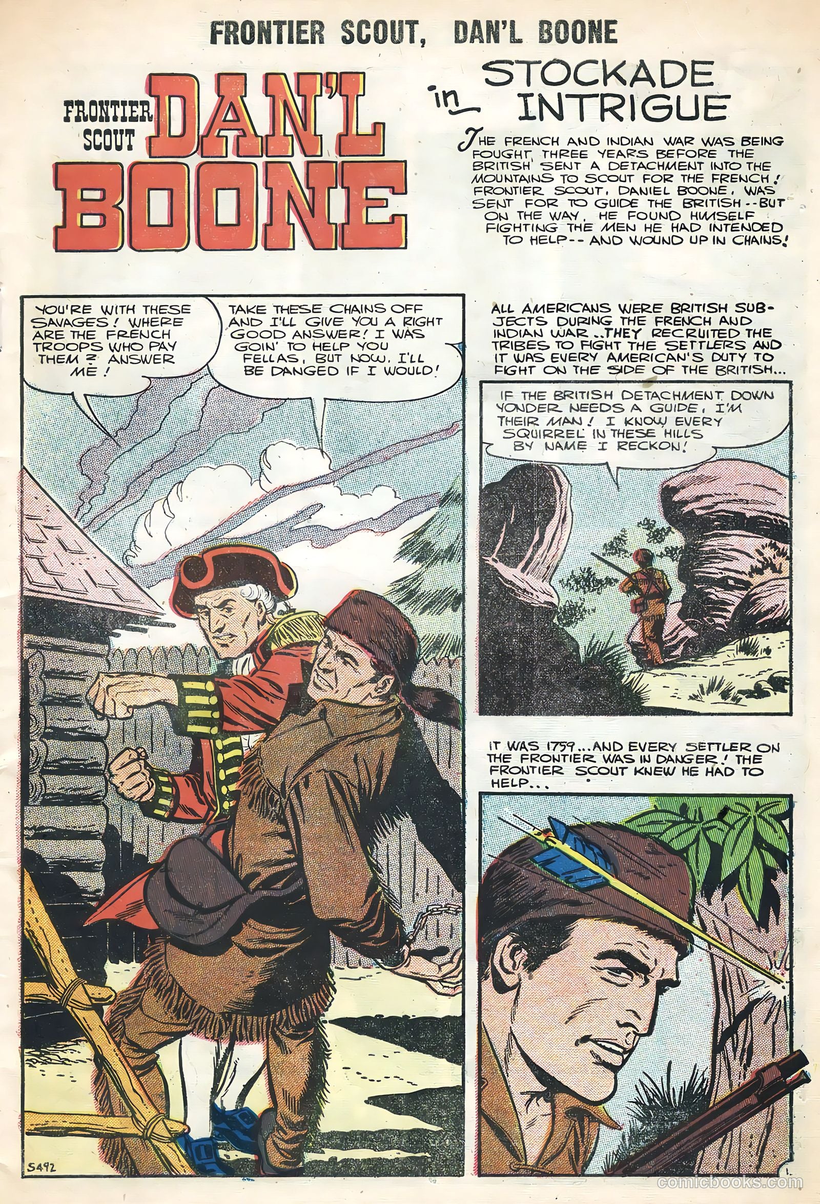 Frontier Scout, Dan'l Boone #12 (1956) — page 3 of 36