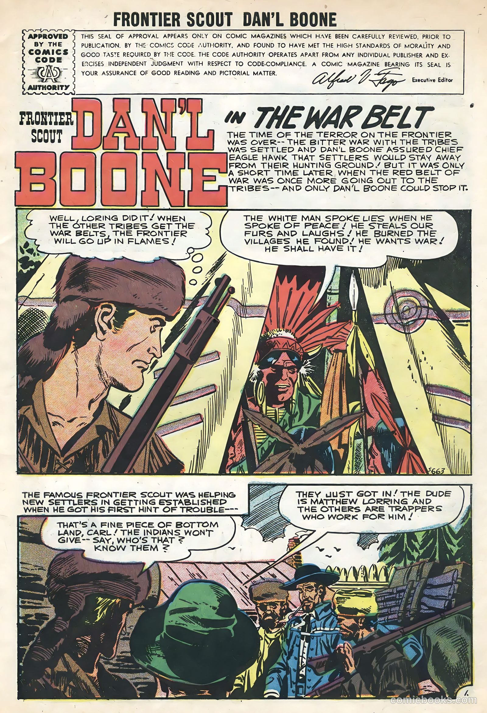 Frontier Scout, Dan'l Boone #13 (1956) — page 3 of 36