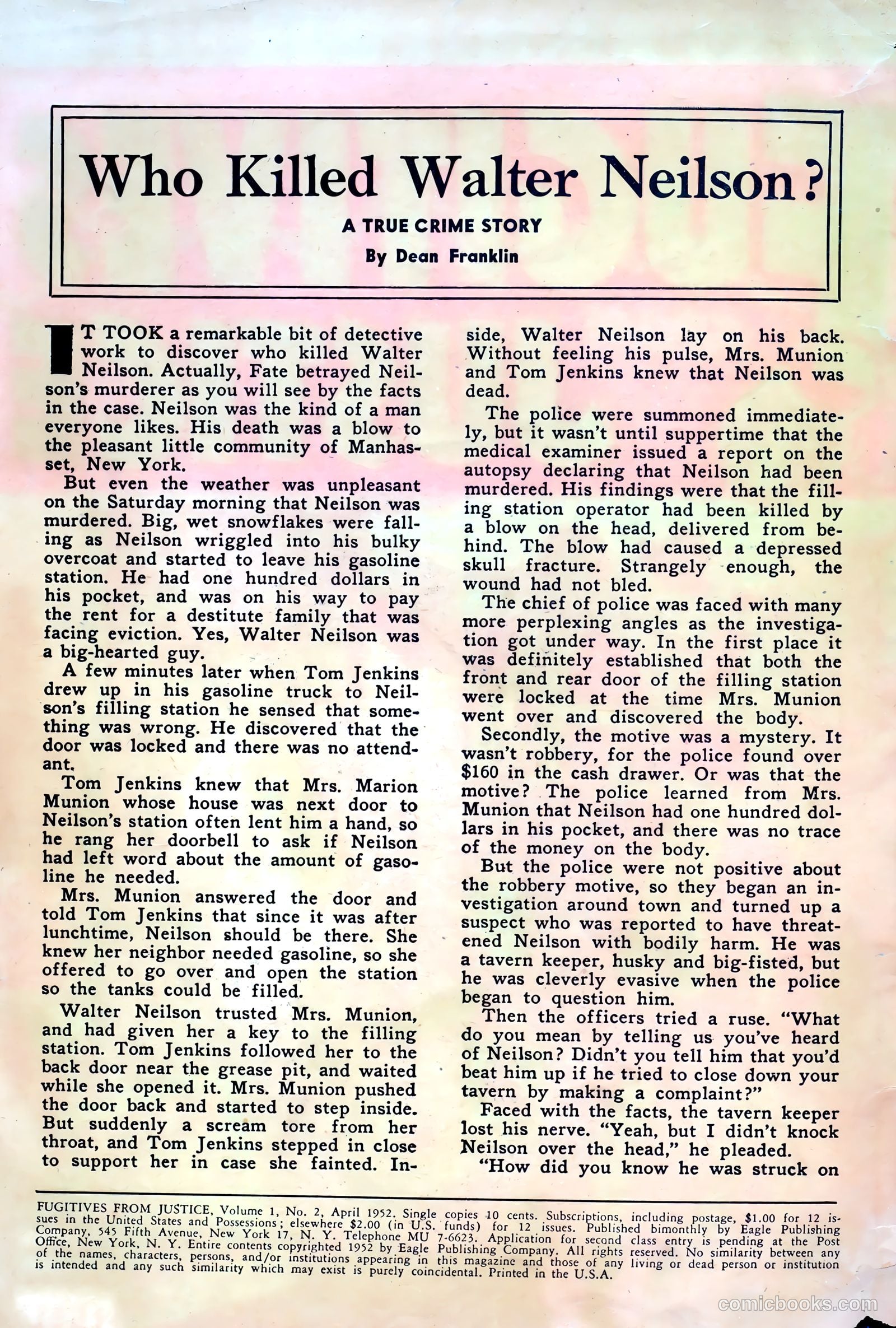 Fugitives from Justice #2 (1952) — page 2 of 36