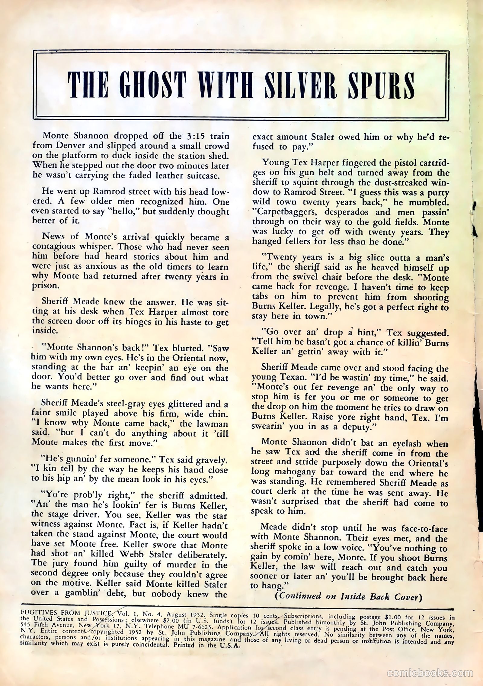 Fugitives from Justice #4 (1952) — page 2 of 37