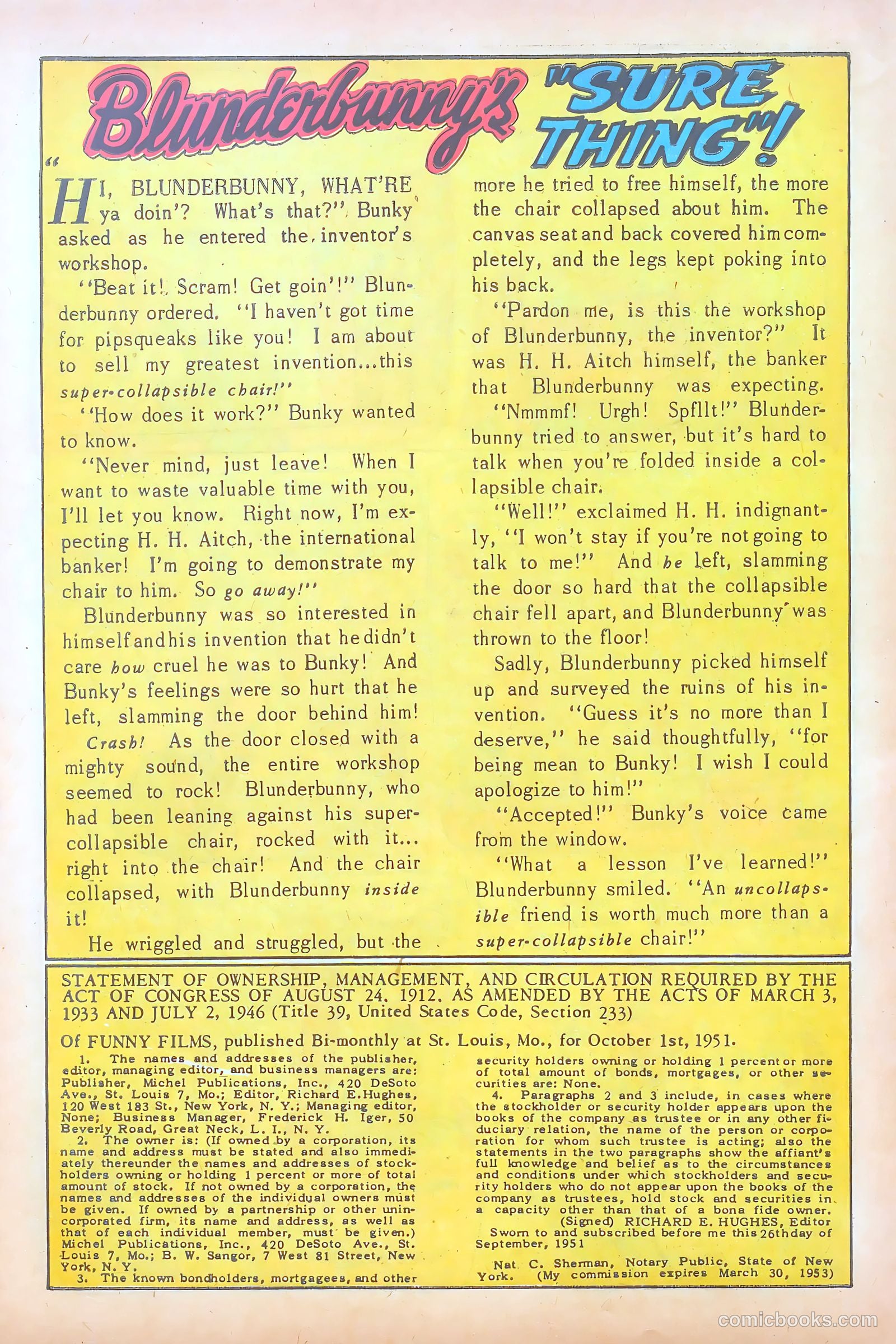 Funny Films #16 (1952) — page 32 of 35