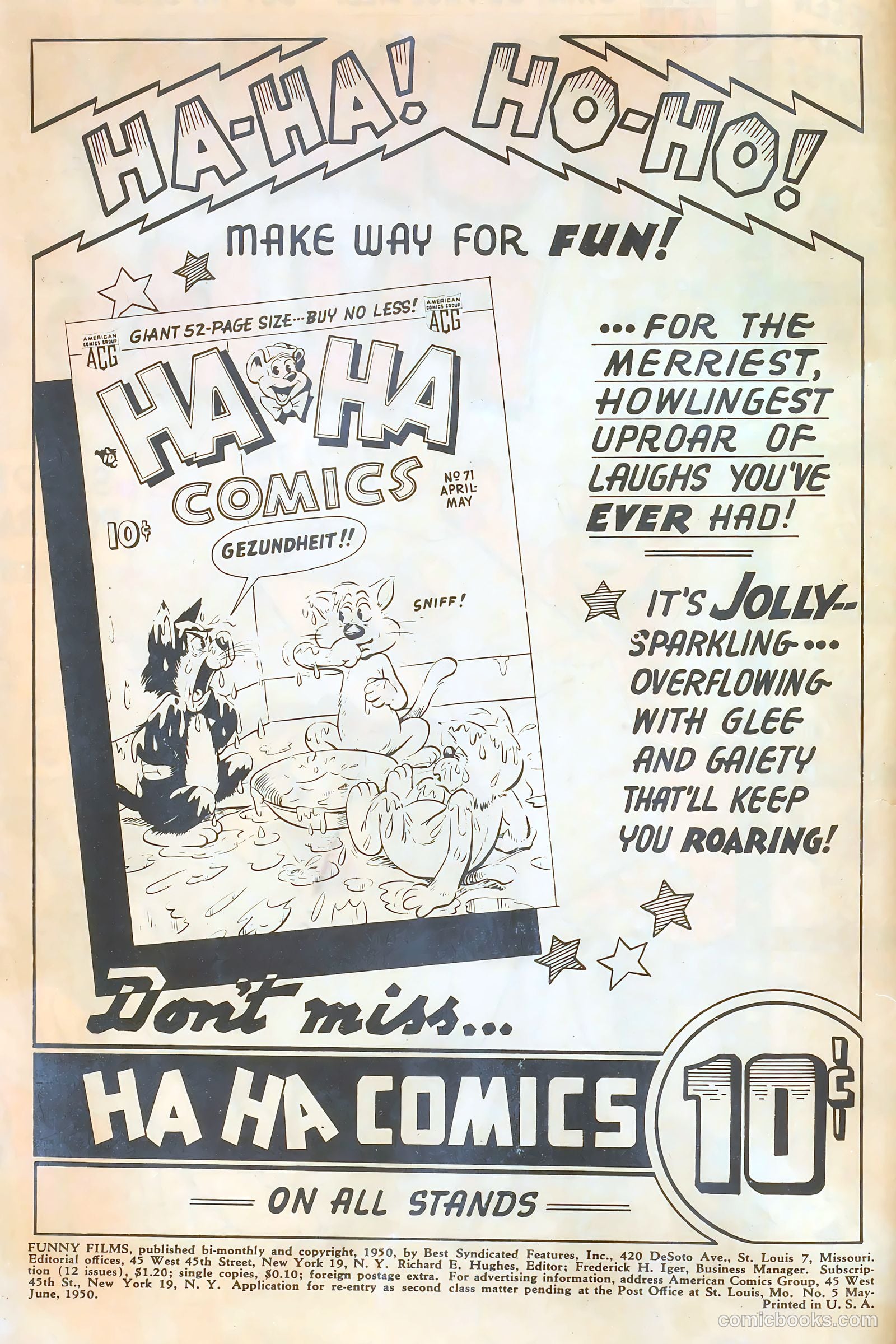 Funny Films #5 (1950) — page 2 of 52