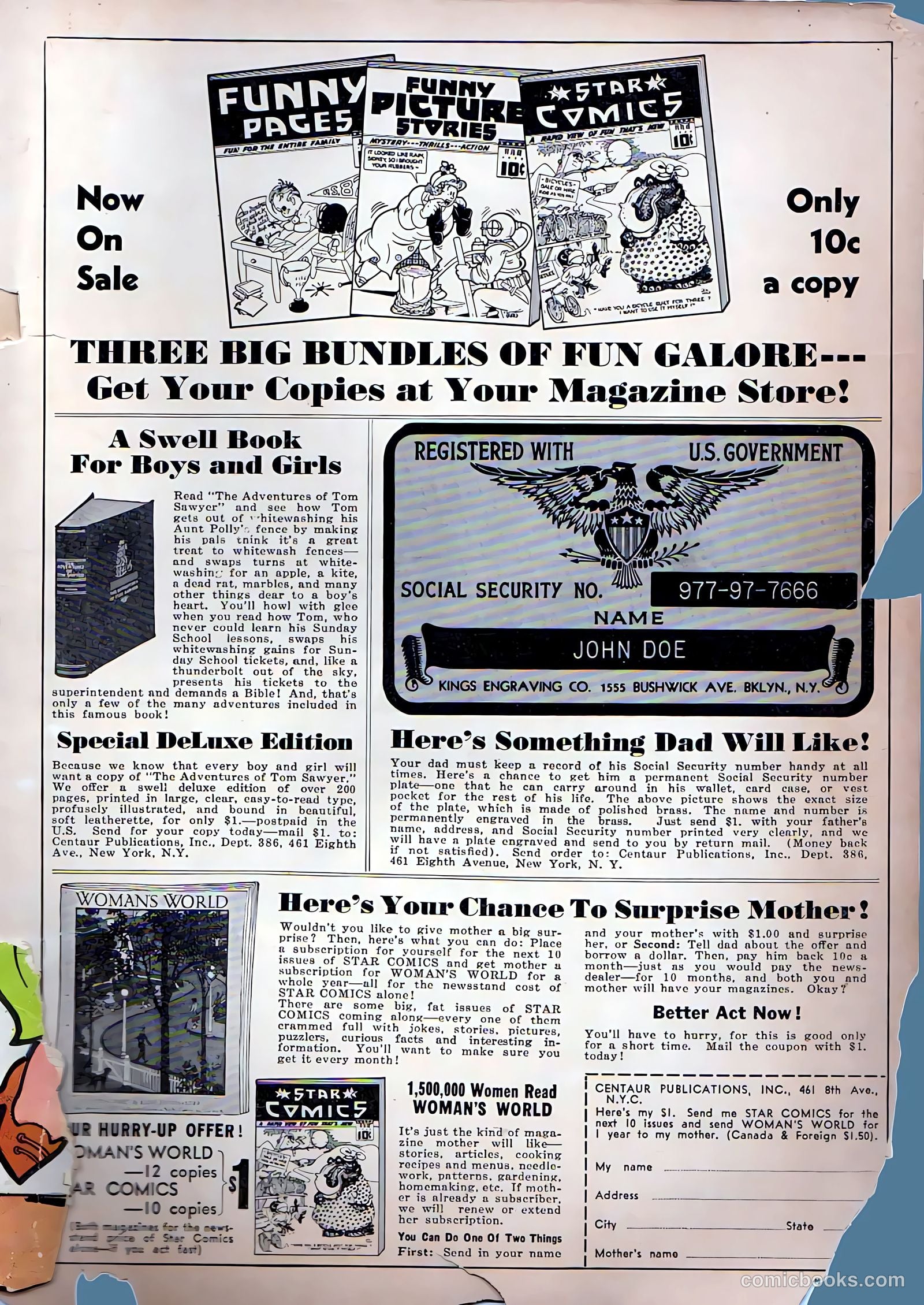 Funny Picture Stories #9 (1938) — page 52 of 53