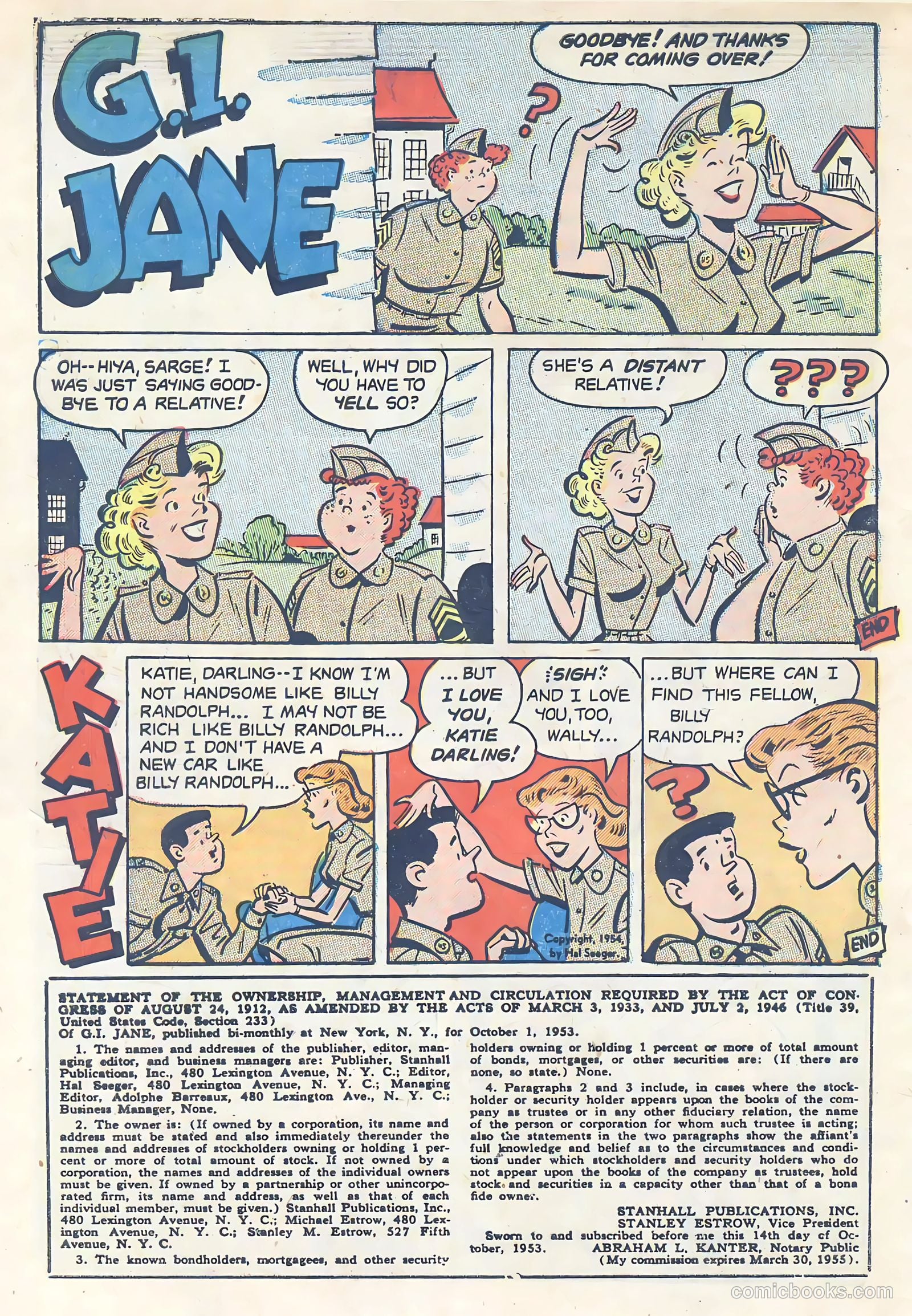 G.I. Jane #6 (1954) — page 34 of 36
