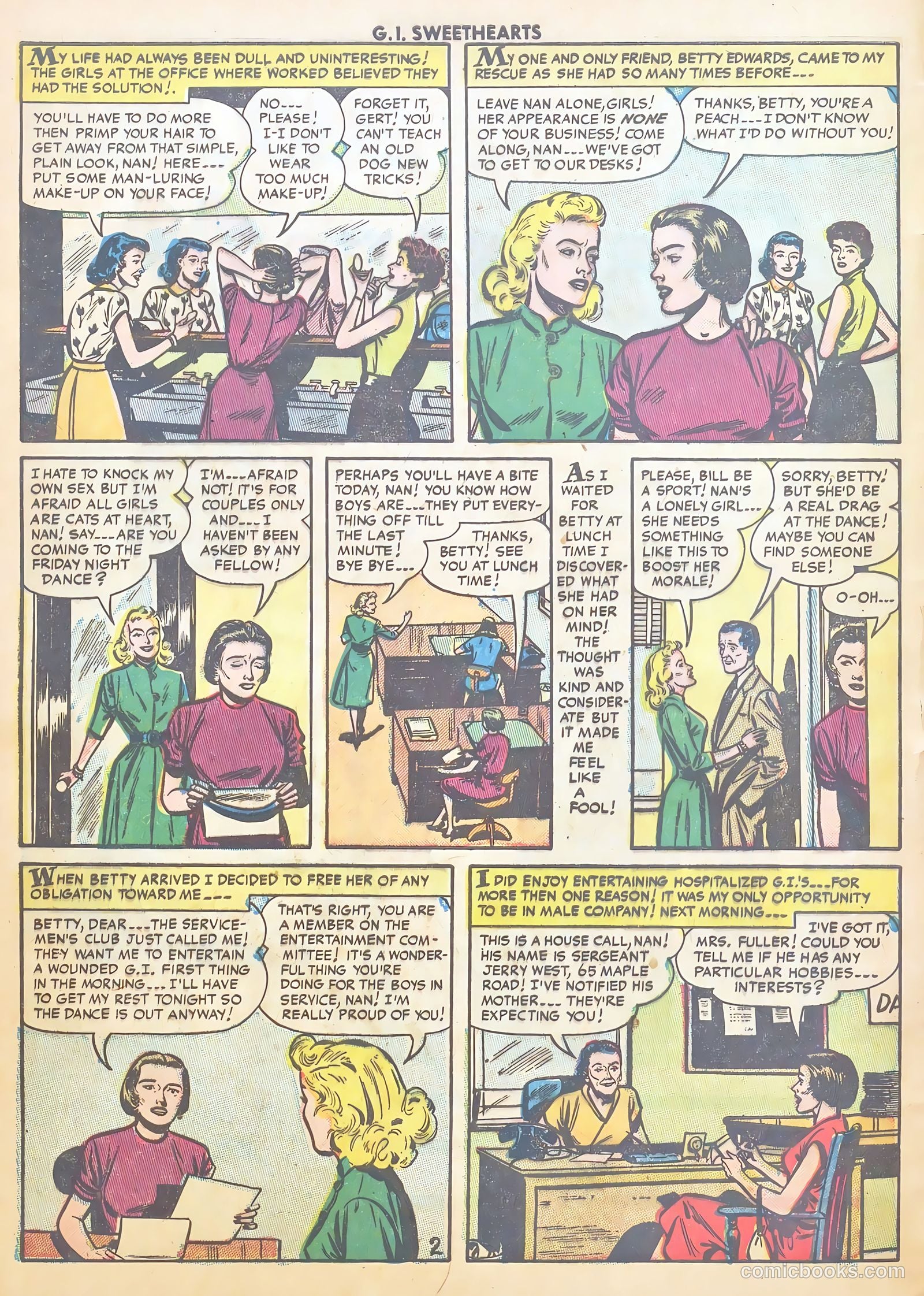 G.I. Sweethearts #38 (1954) — page 4 of 37