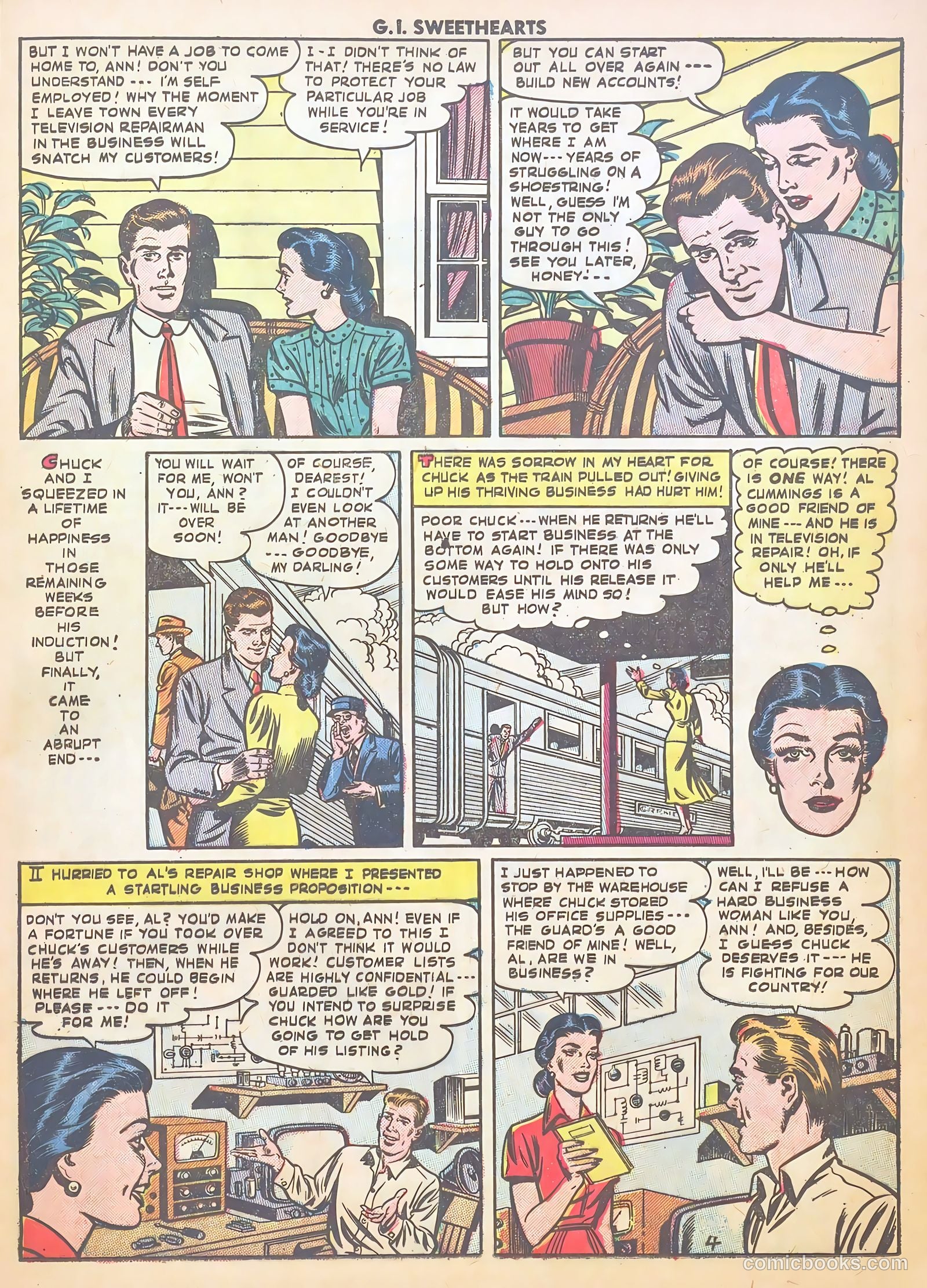 G.I. Sweethearts #38 (1954) — page 21 of 37