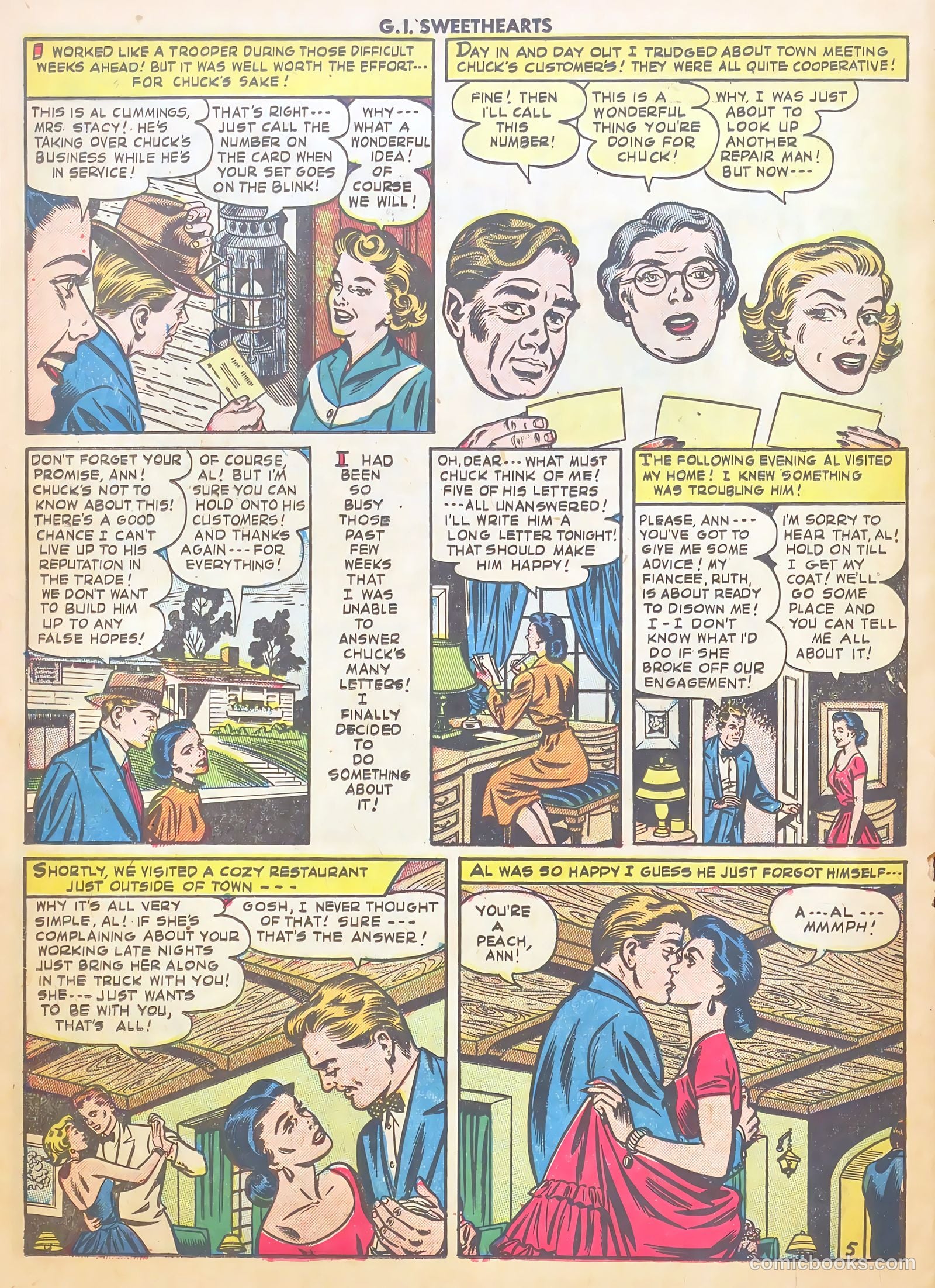 G.I. Sweethearts #38 (1954) — page 22 of 37