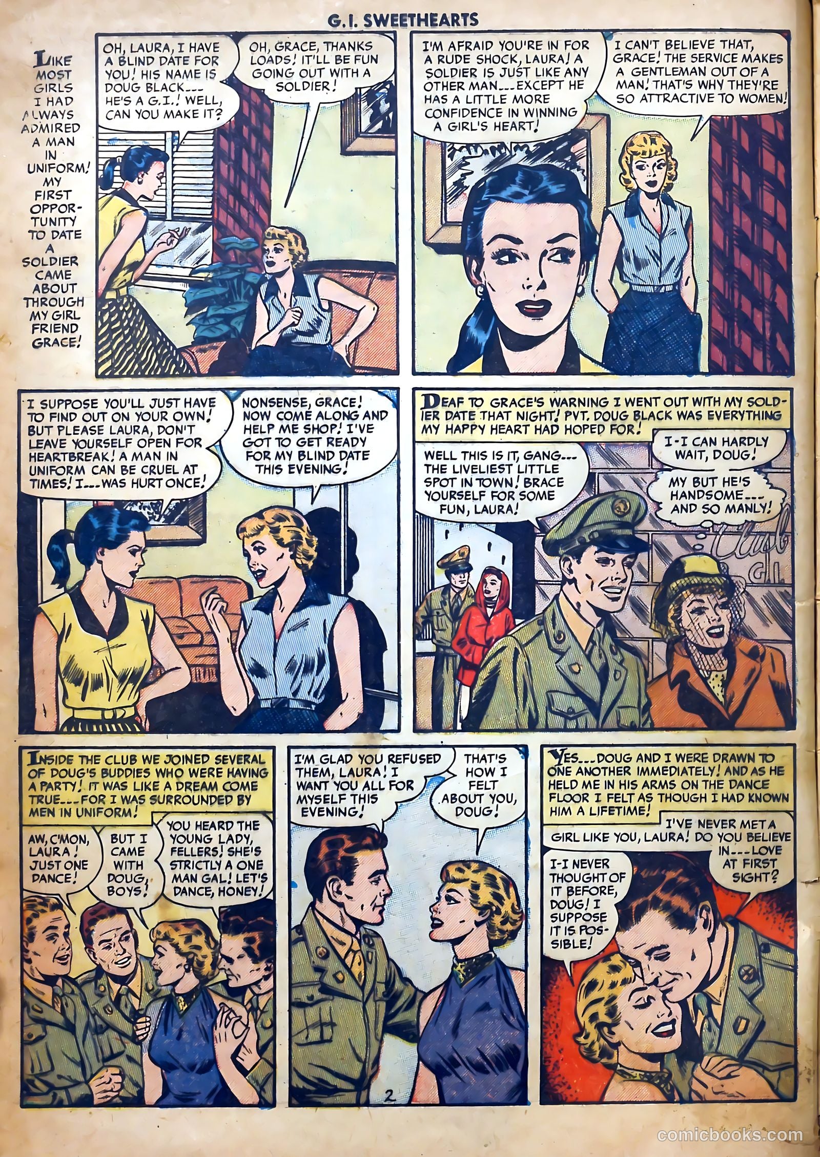 G.I. Sweethearts #39 (1954) — page 4 of 36