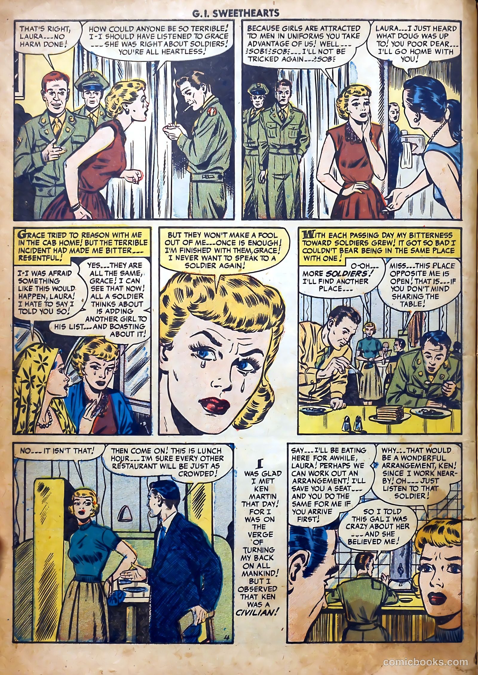 G.I. Sweethearts #39 (1954) — page 6 of 36
