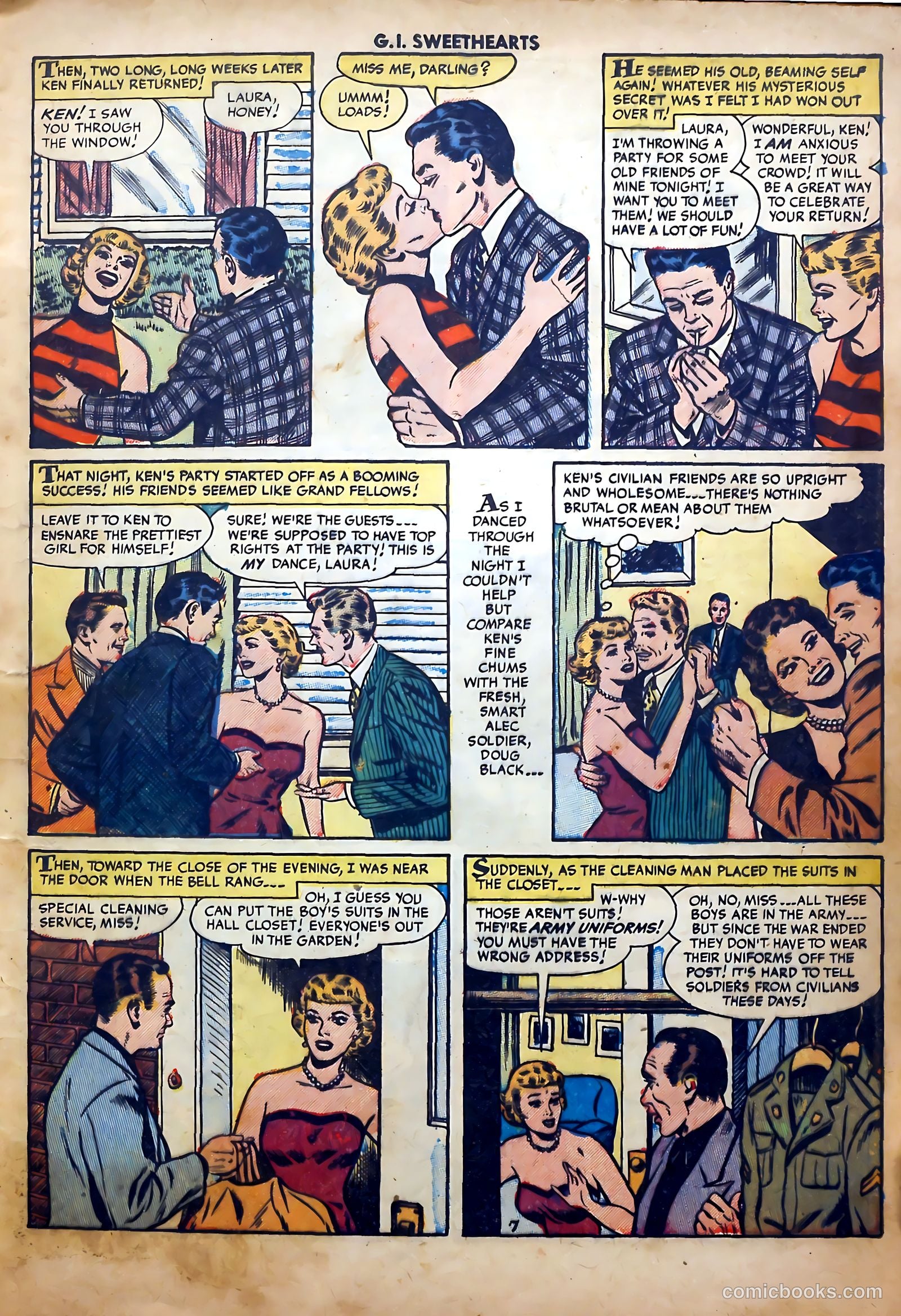 G.I. Sweethearts #39 (1954) — page 9 of 36