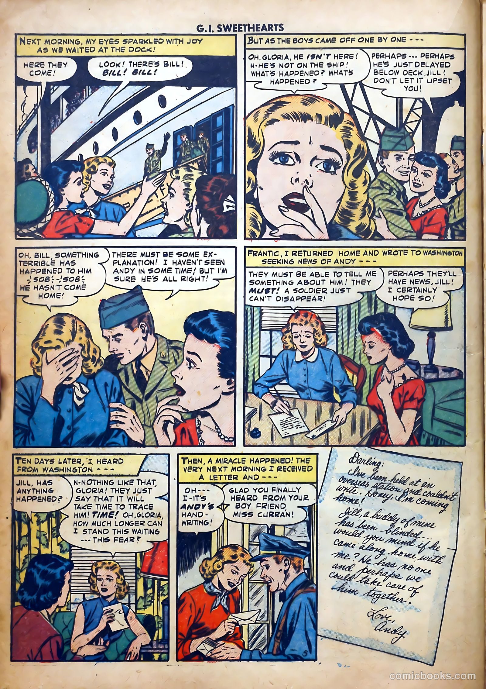 G.I. Sweethearts #39 (1954) — page 16 of 36