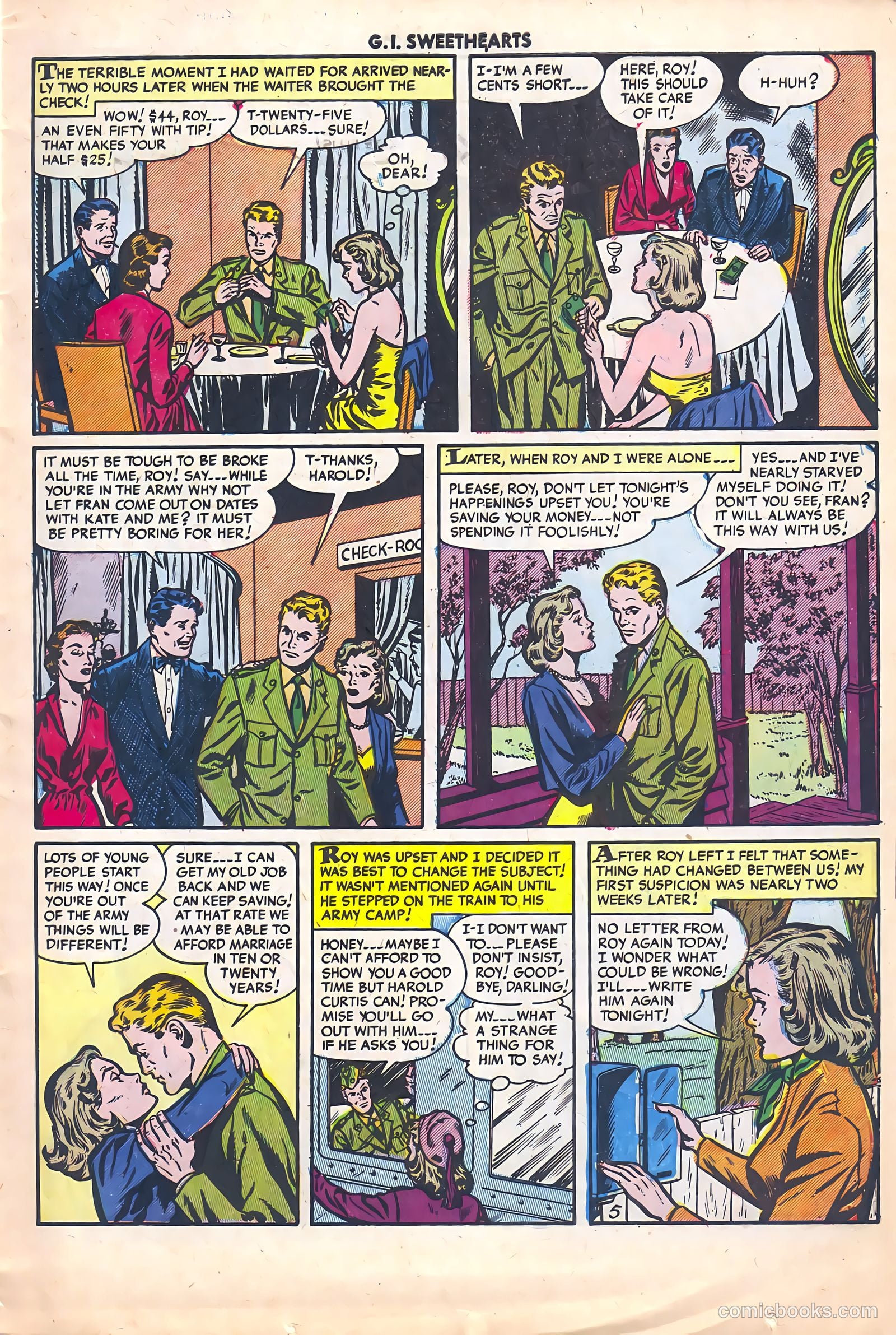 G.I. Sweethearts #40 (1954) — page 7 of 36