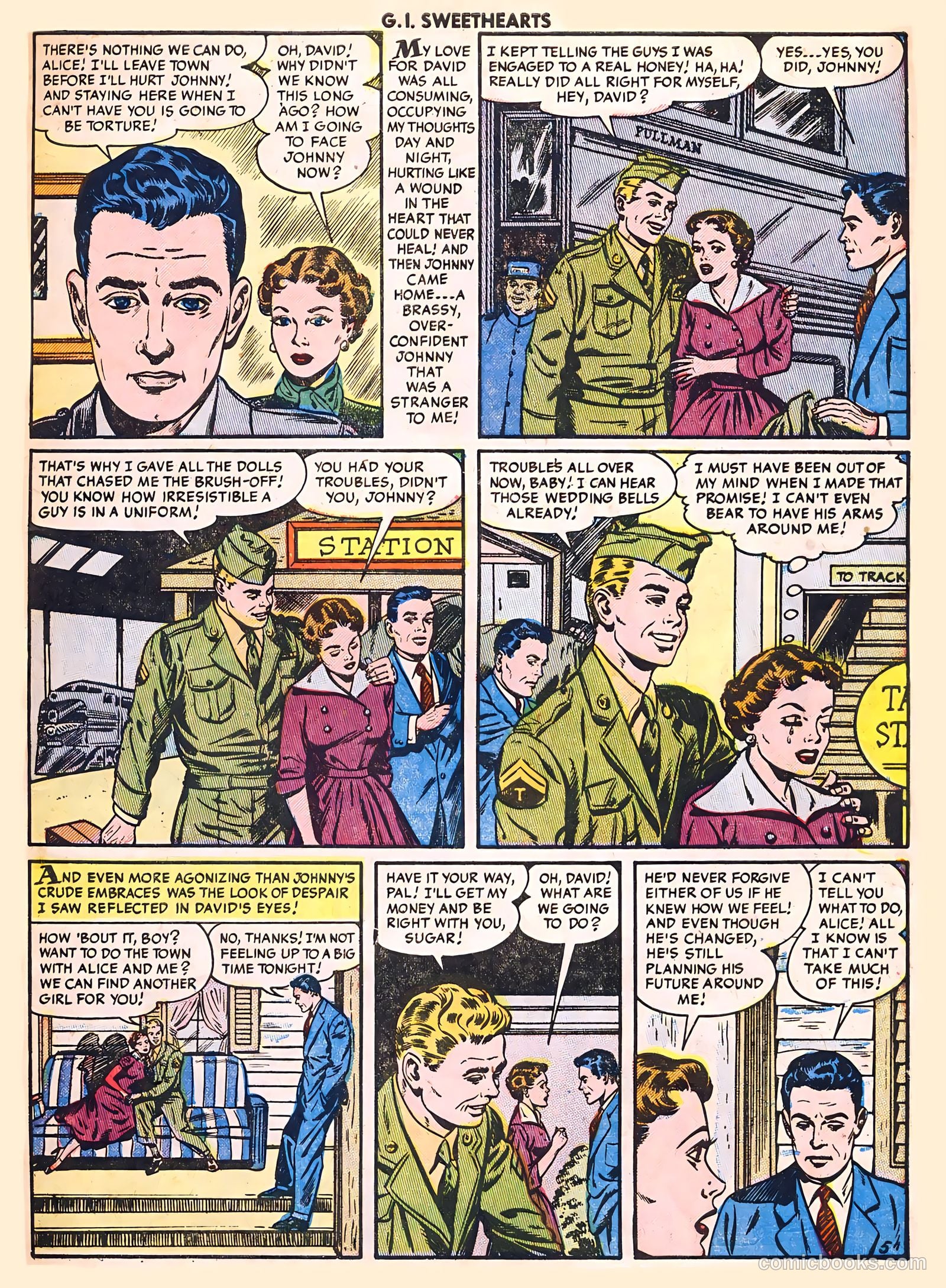 G.I. Sweethearts #41 (1954) — page 7 of 36
