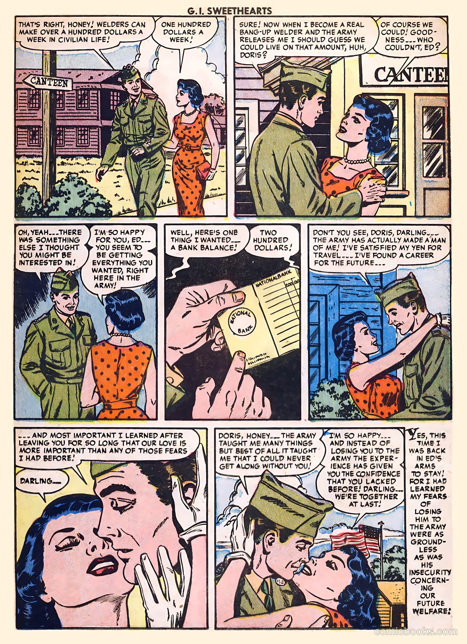 G.I. Sweethearts #41 (1954) — page 17 of 36