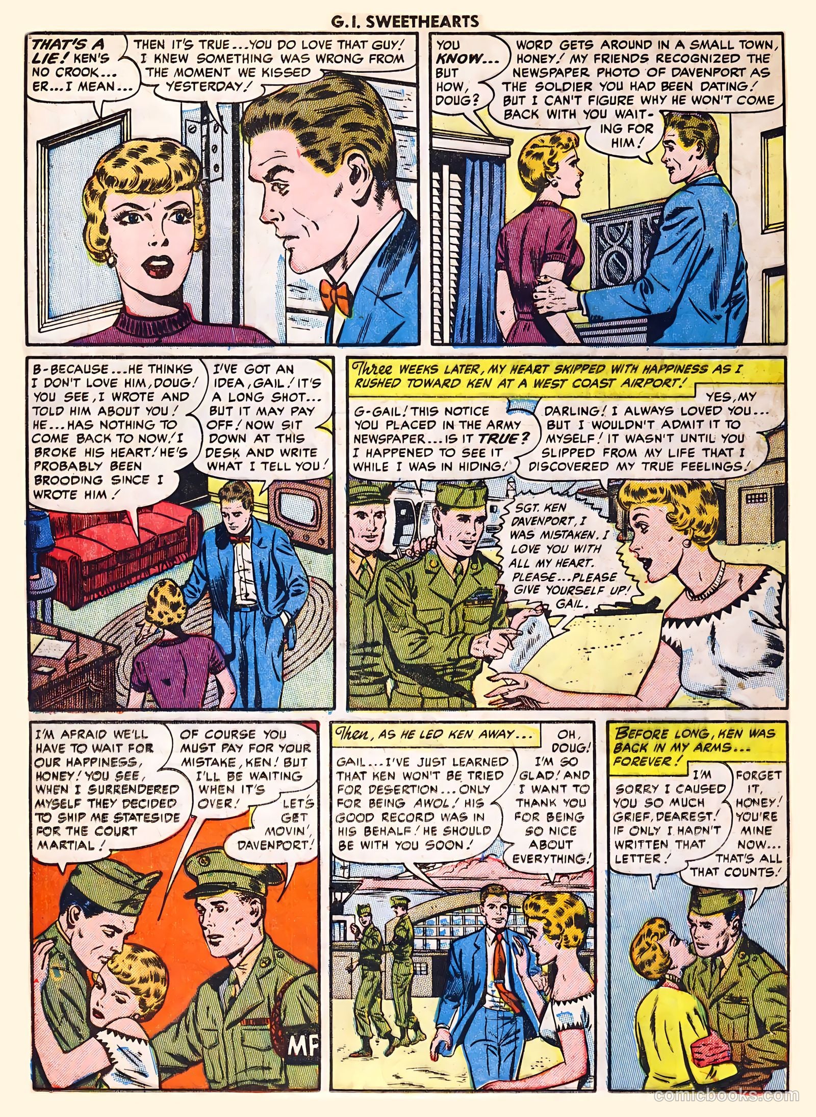 G.I. Sweethearts #41 (1954) — page 24 of 36