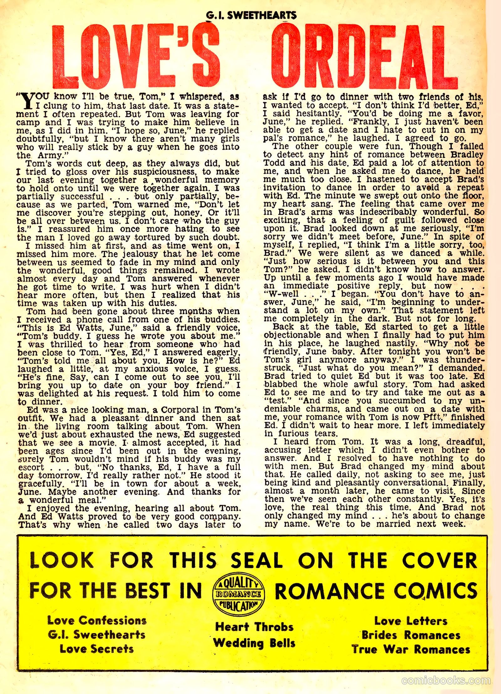 G.I. Sweethearts #41 (1954) — page 26 of 36