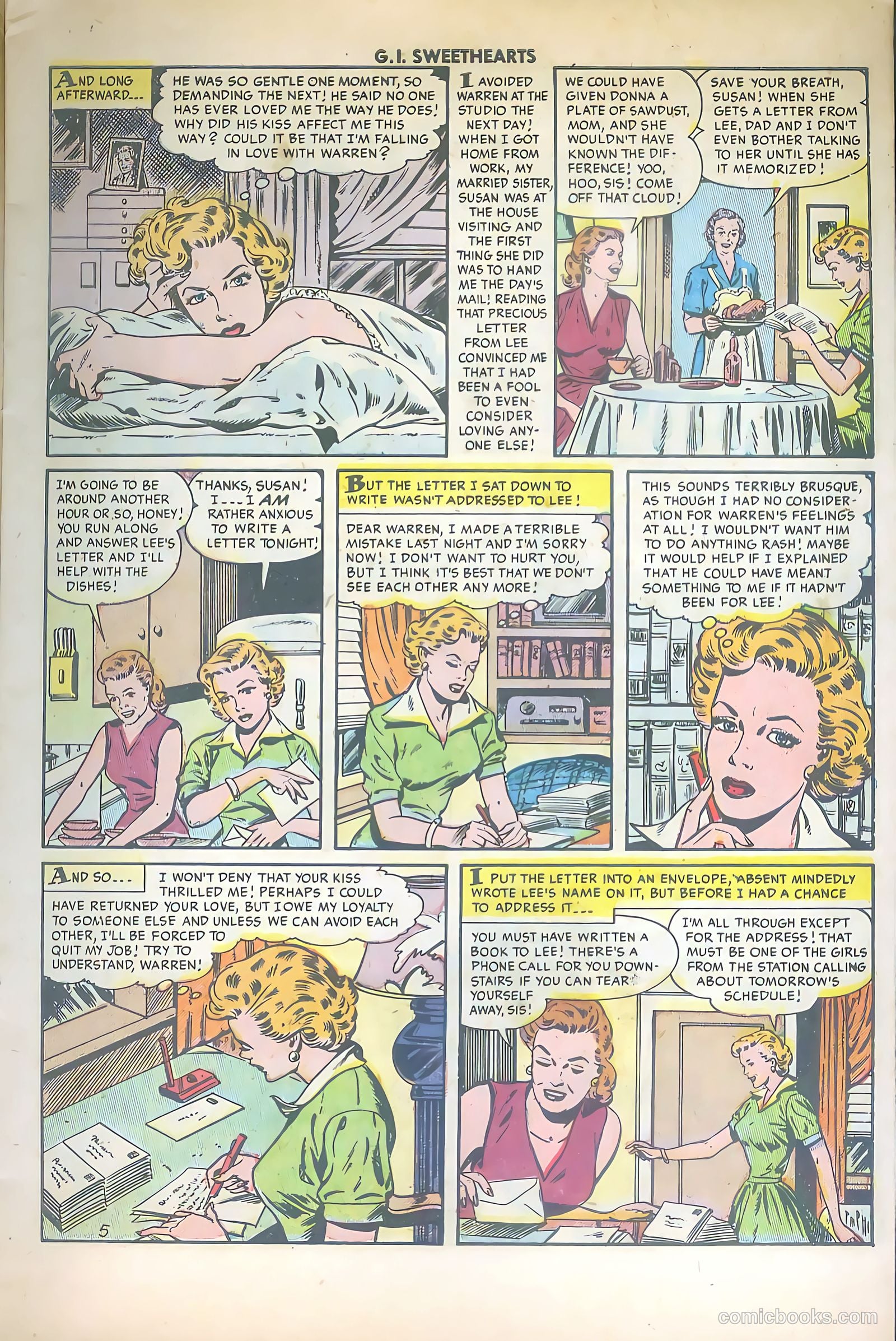 G.I. Sweethearts #42 (1954) — page 7 of 36