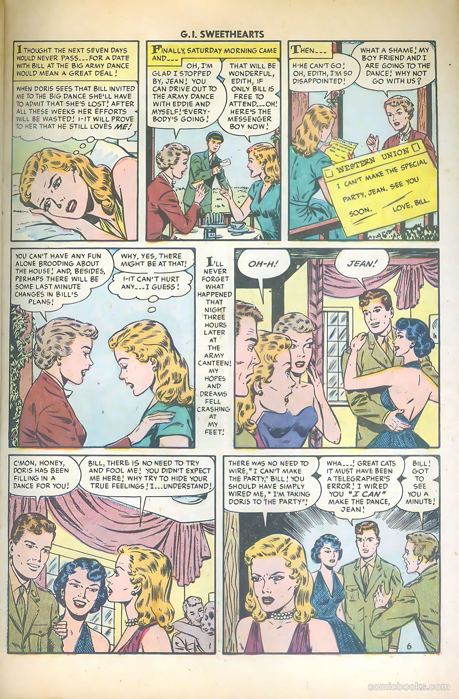 G.I. Sweethearts #42 (1954) — page 23 of 36