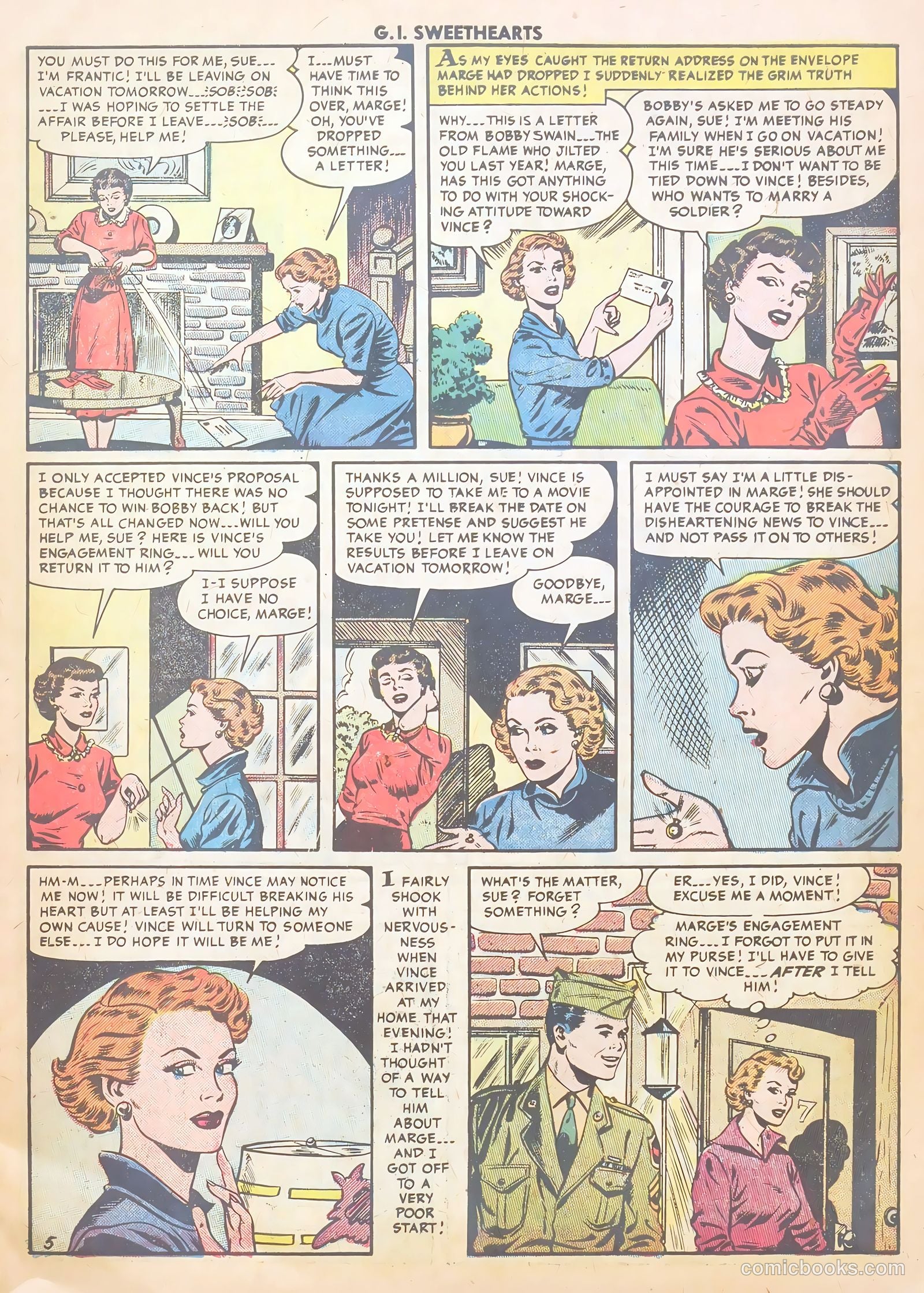 G.I. Sweethearts #44 (1955) — page 7 of 37