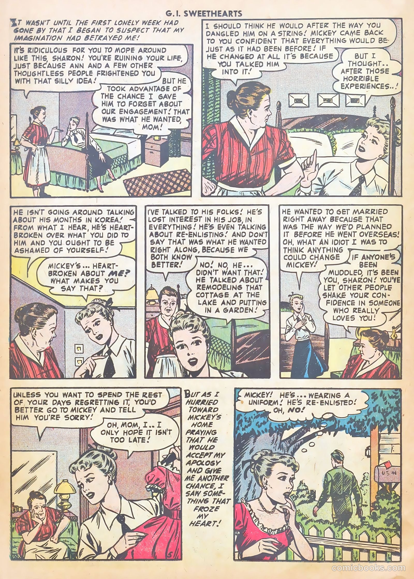 G.I. Sweethearts #44 (1955) — page 16 of 37