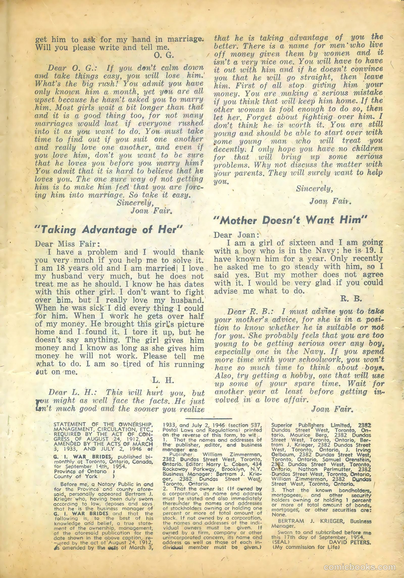 G.I. War Brides #7 (1955) — page 19 of 36