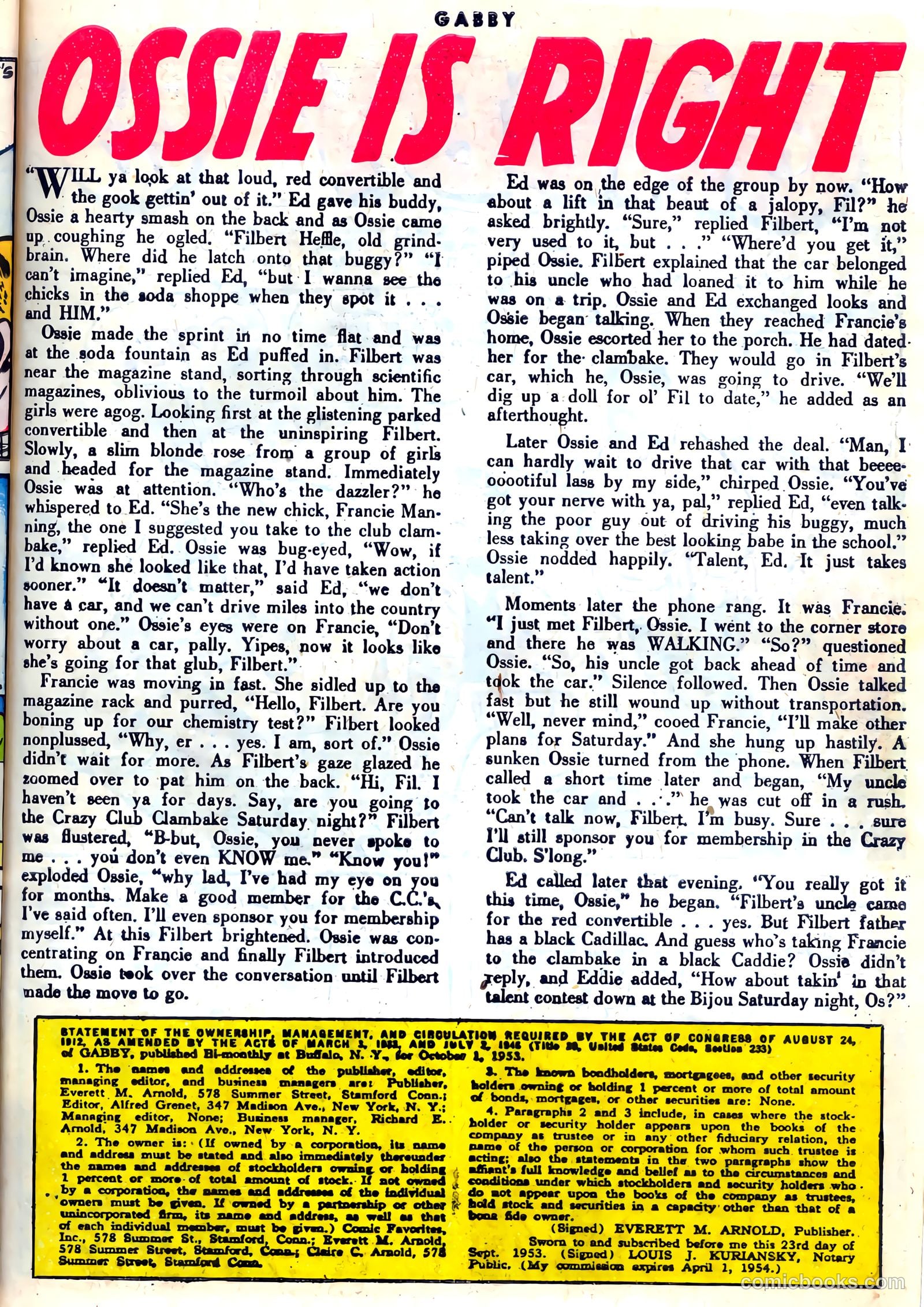 Gabby #7 (1954) — page 27 of 36