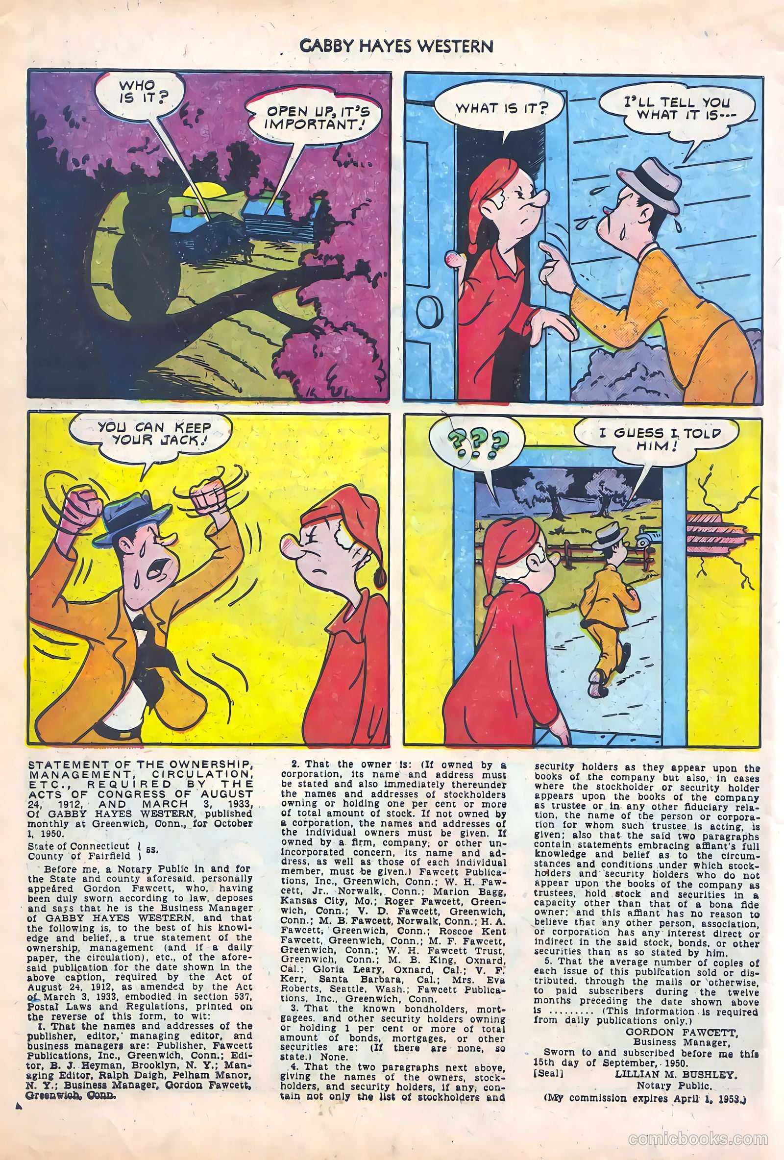 Gabby Hayes Western #26 (1951) — page 34 of 52