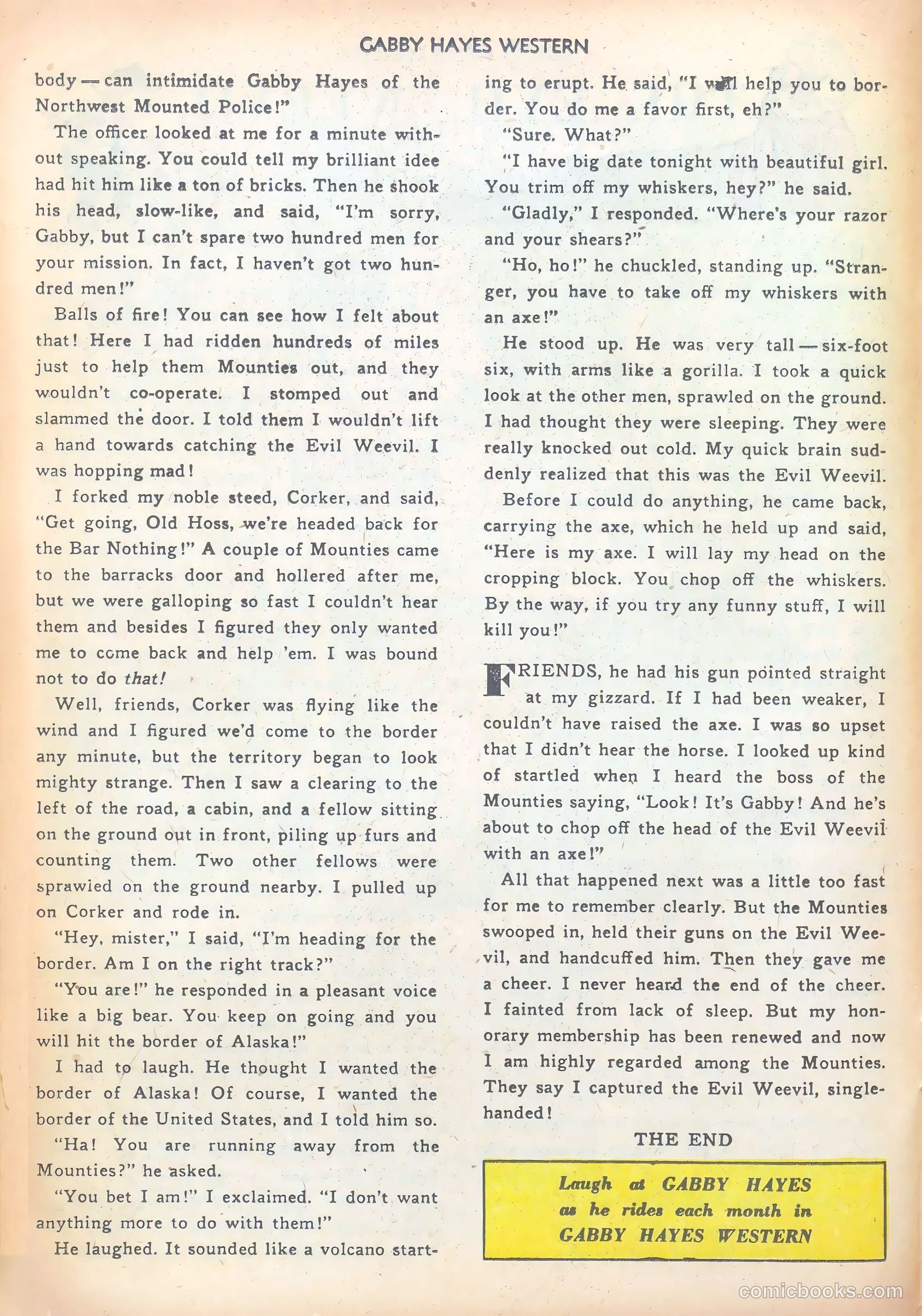 Gabby Hayes Western #38 (1952) — page 14 of 36