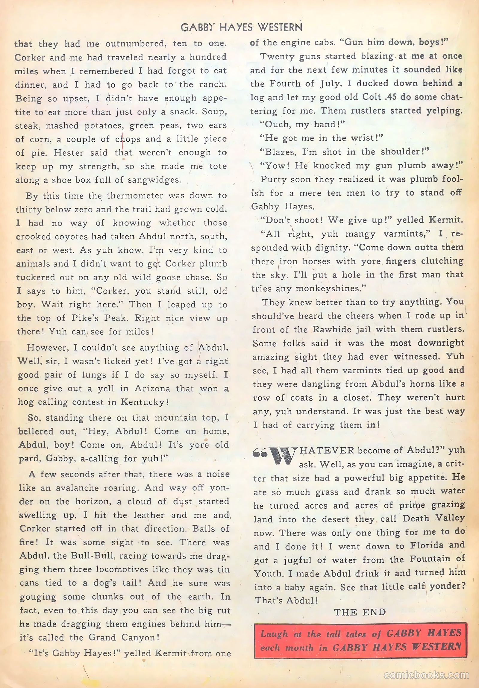 Gabby Hayes Western #41 (1952) — page 24 of 36