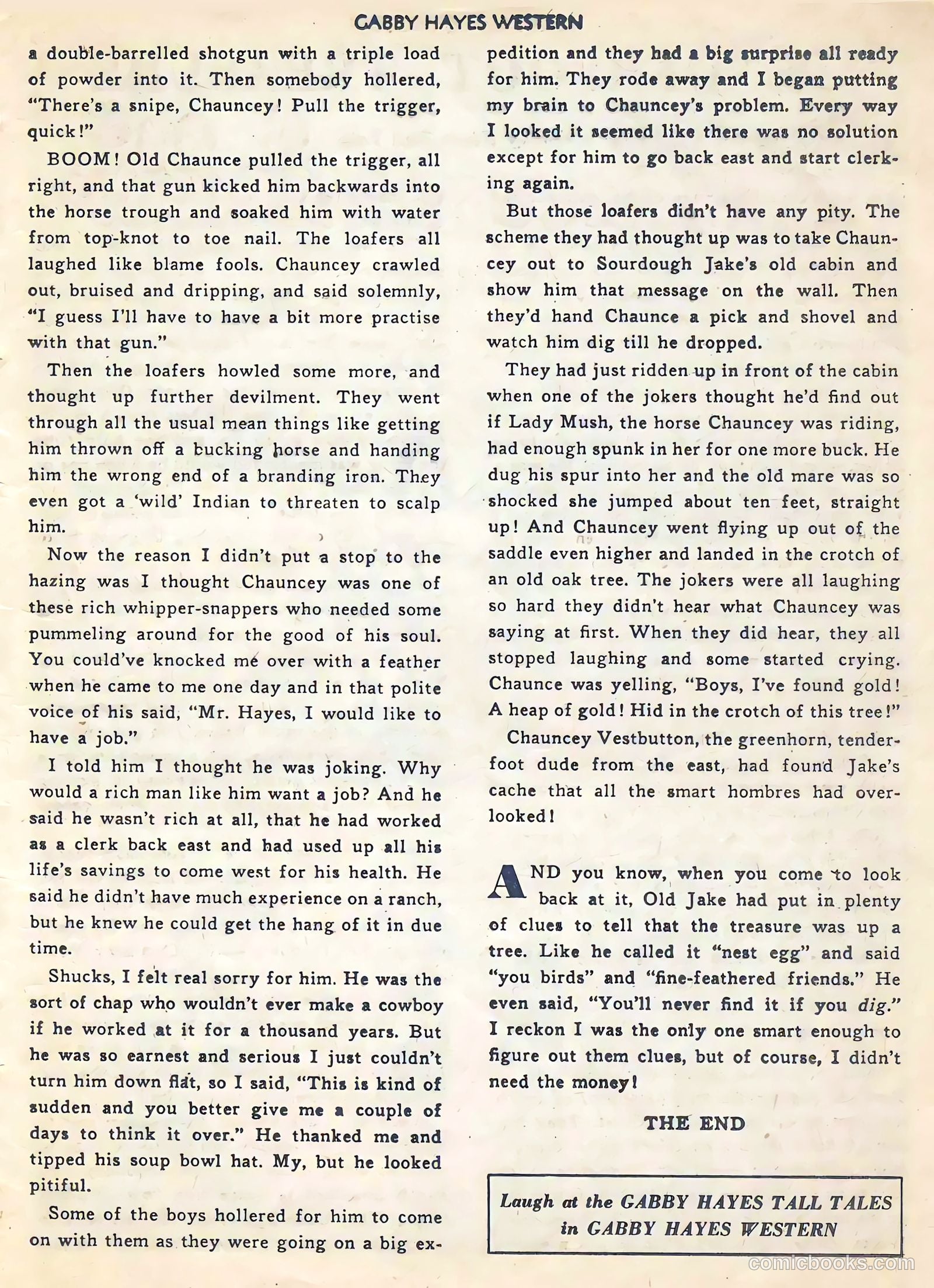 Gabby Hayes Western #47 (1952) — page 13 of 36