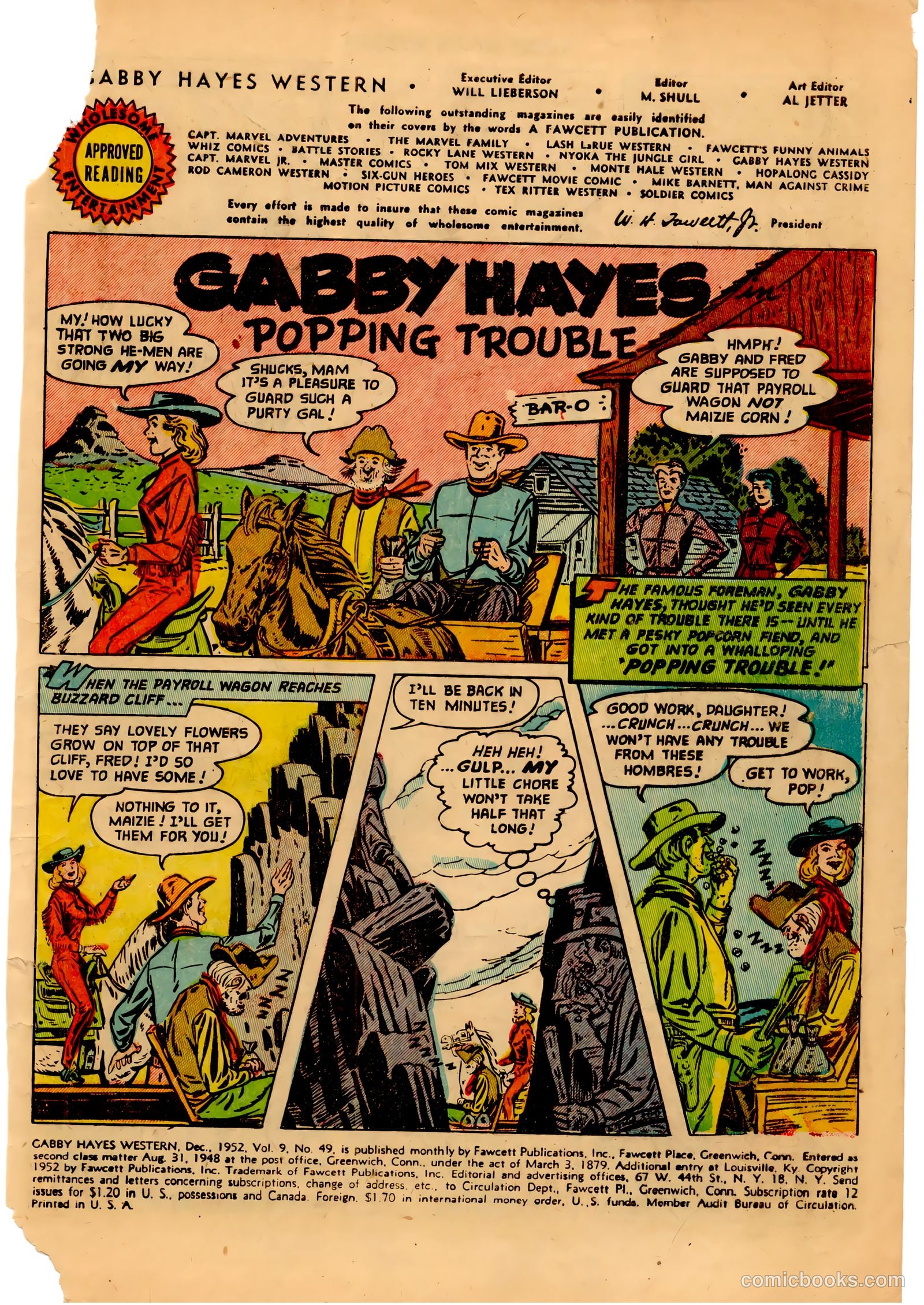 Gabby Hayes Western #49 (1952) — page 3 of 36