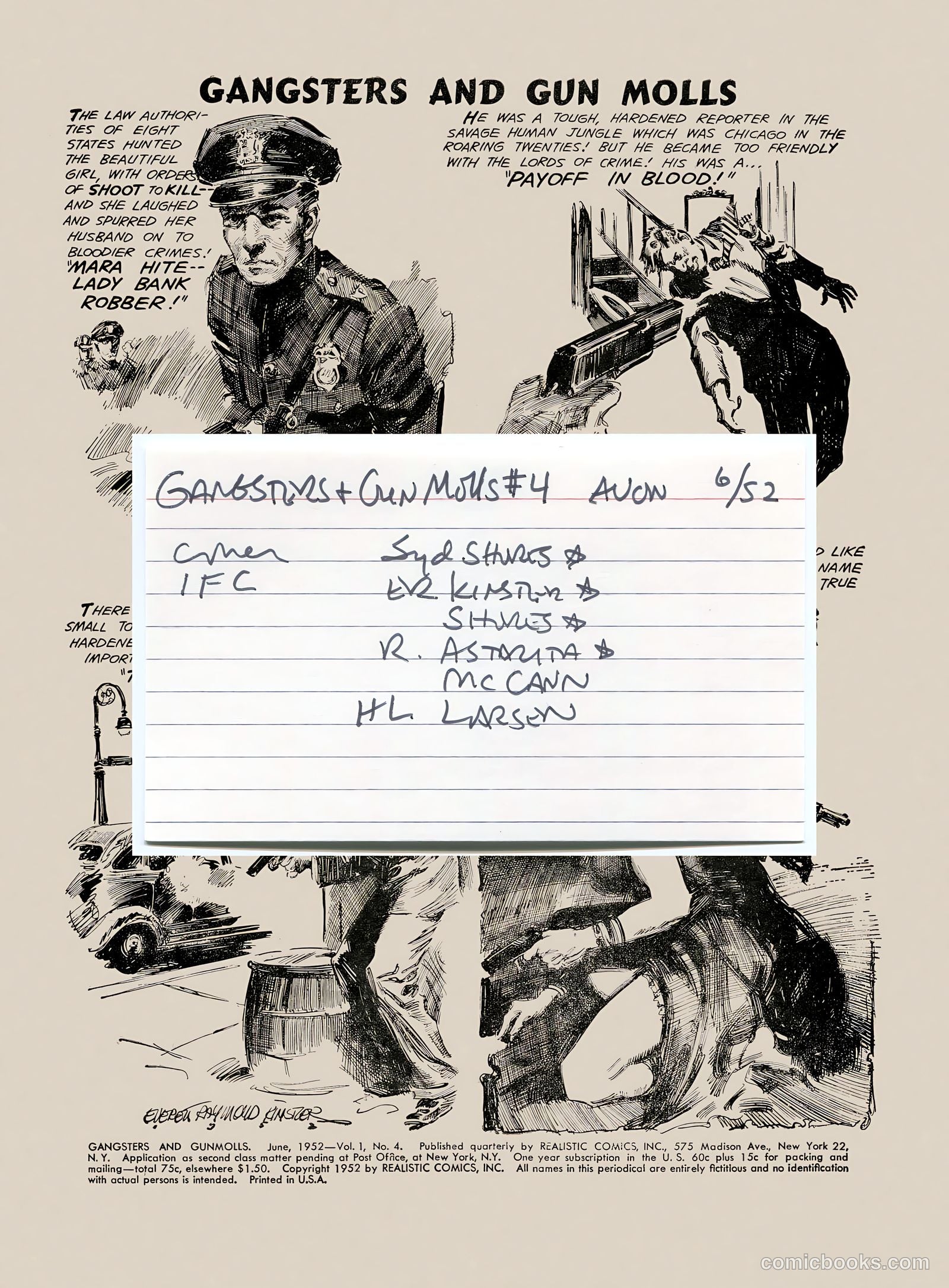 Gangsters and Gunmolls #4 (1952) — page 37 of 37