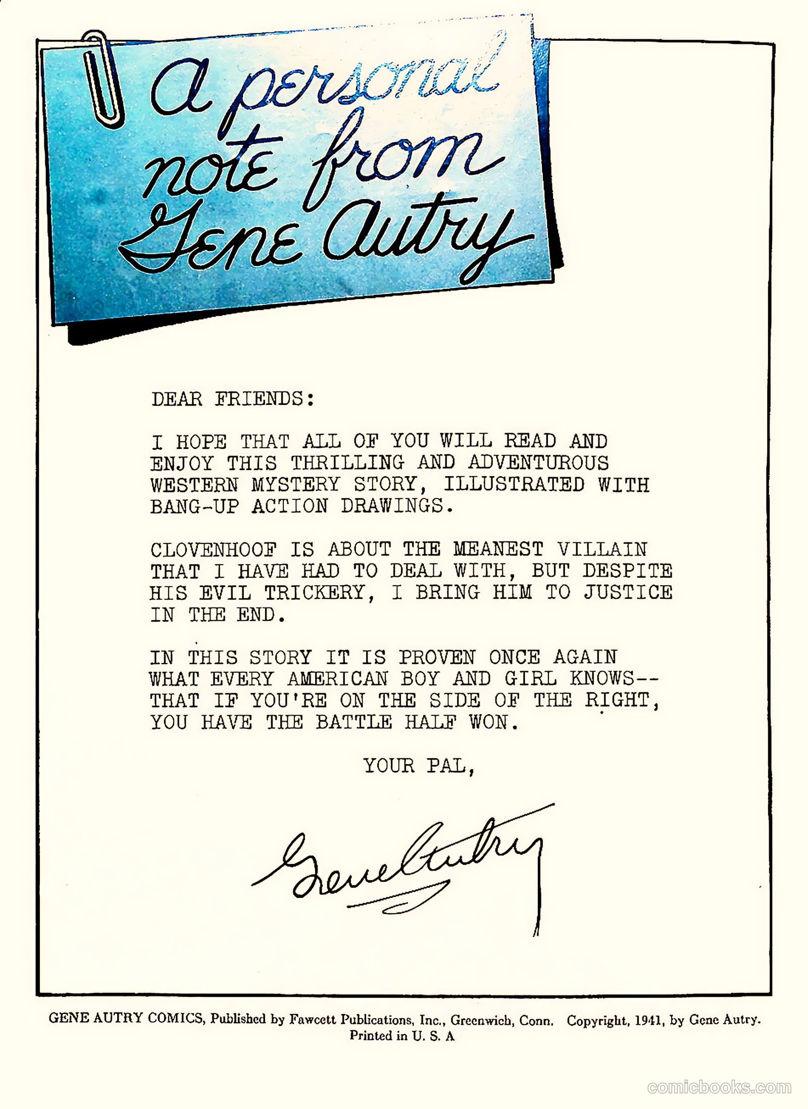 Gene Autry #1 (1941) — page 2 of 68