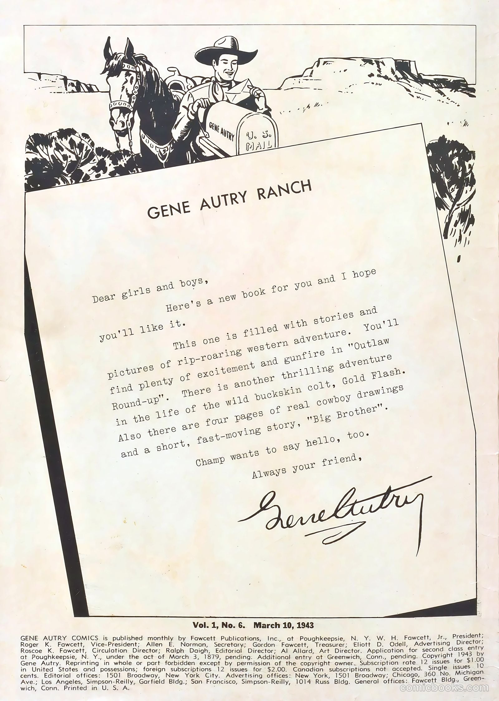 Gene Autry #6 (1943) — page 2 of 68