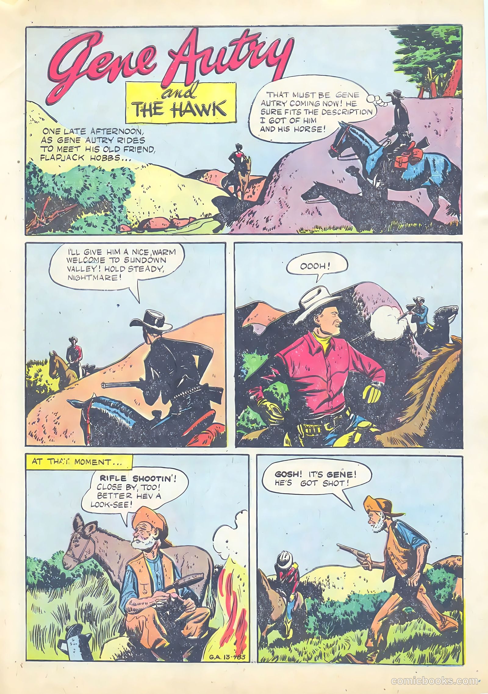 Gene Autry Comics #13 (1954) — page 3 of 36