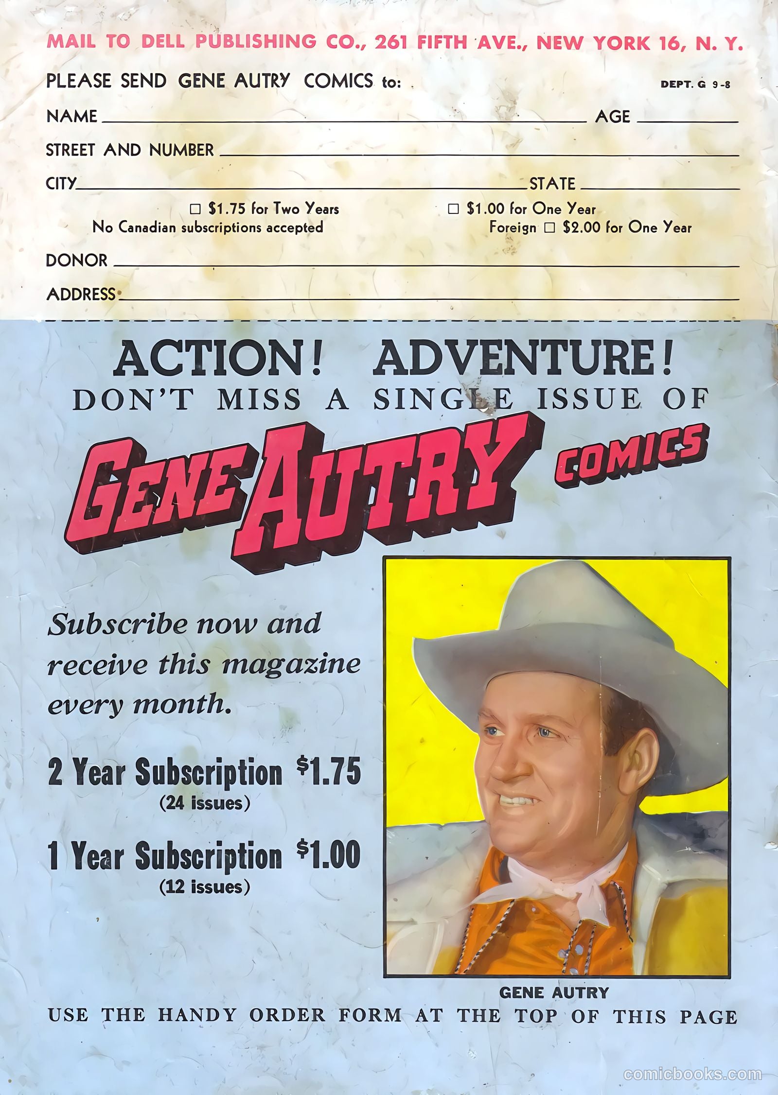 Gene Autry Comics #19 (1948) — page 36 of 36