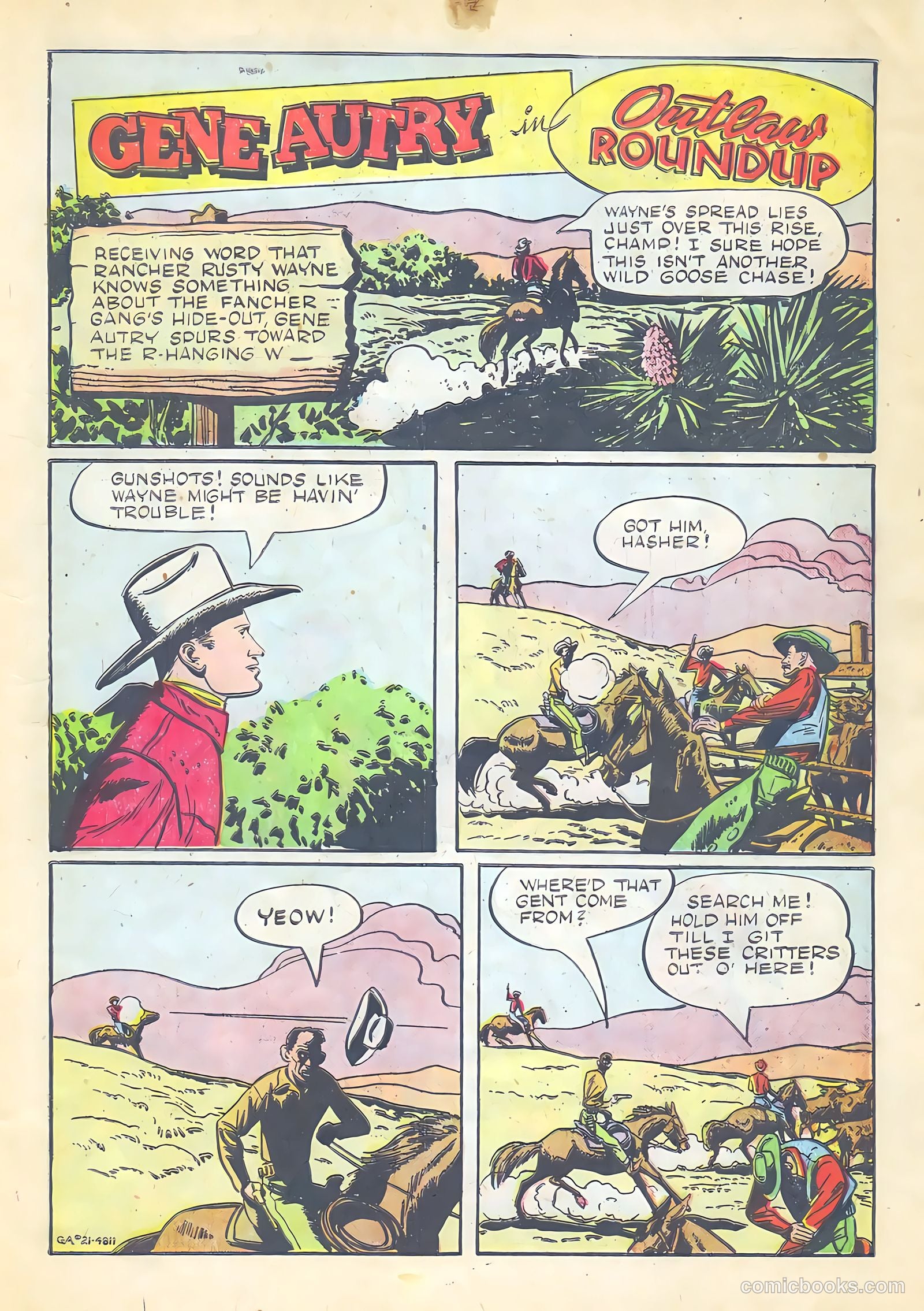 Gene Autry Comics #21 (1948) — page 3 of 36