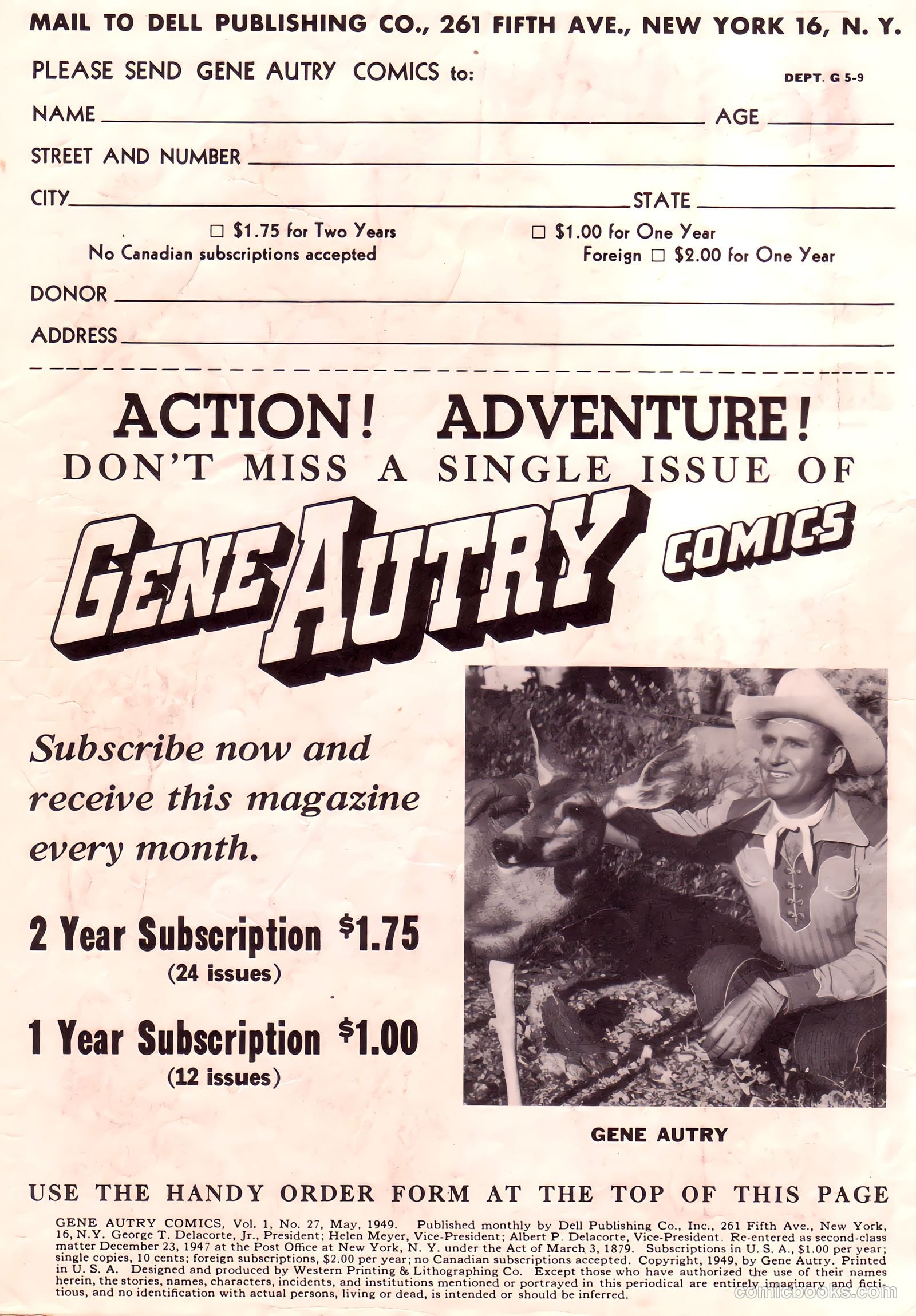 Gene Autry Comics #27 (1949) — page 2 of 36