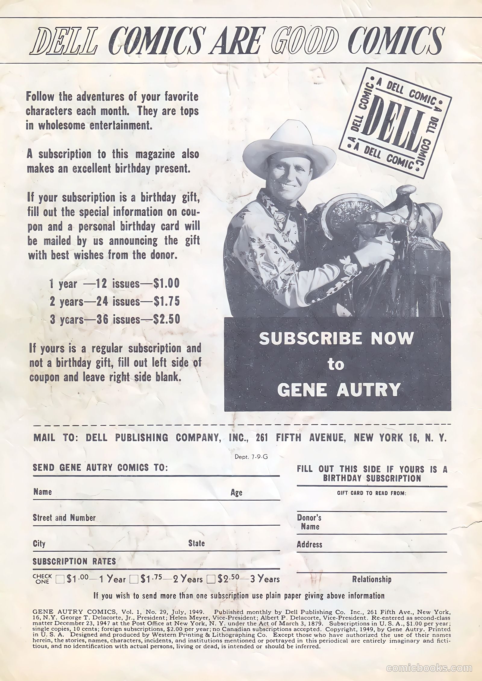 Gene Autry Comics #29 (1949) — page 2 of 36