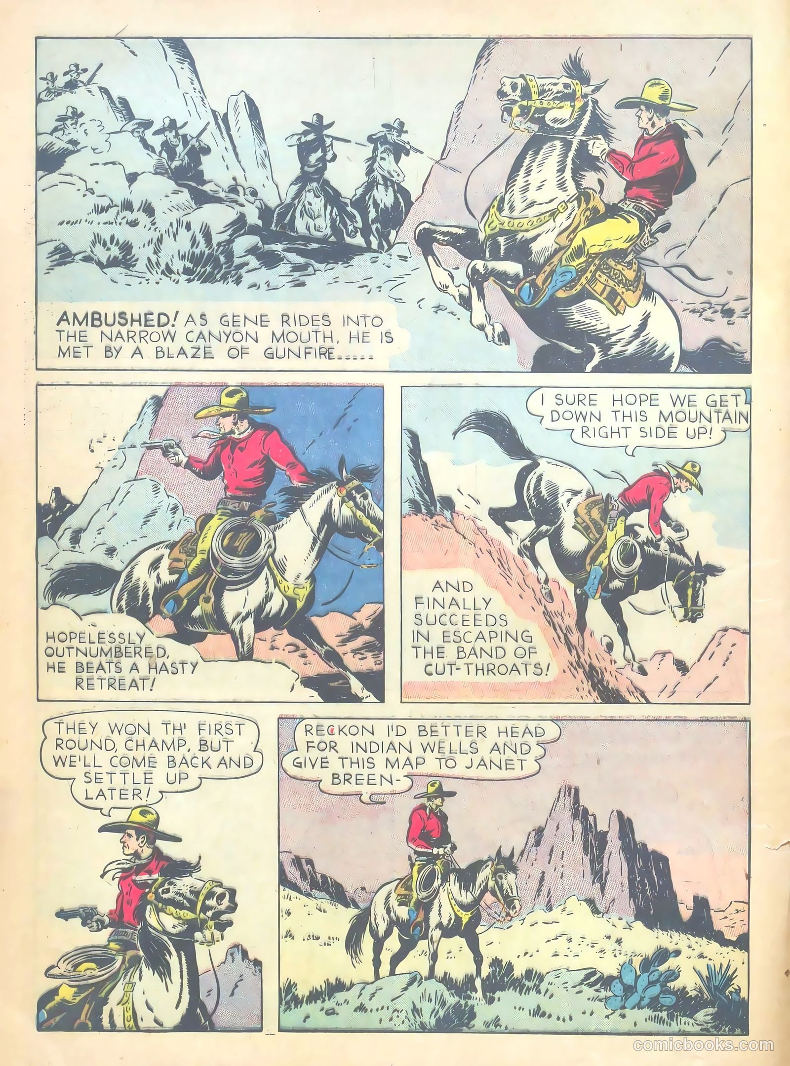 Gene Autry Comics #3 (1942) — page 6 of 68