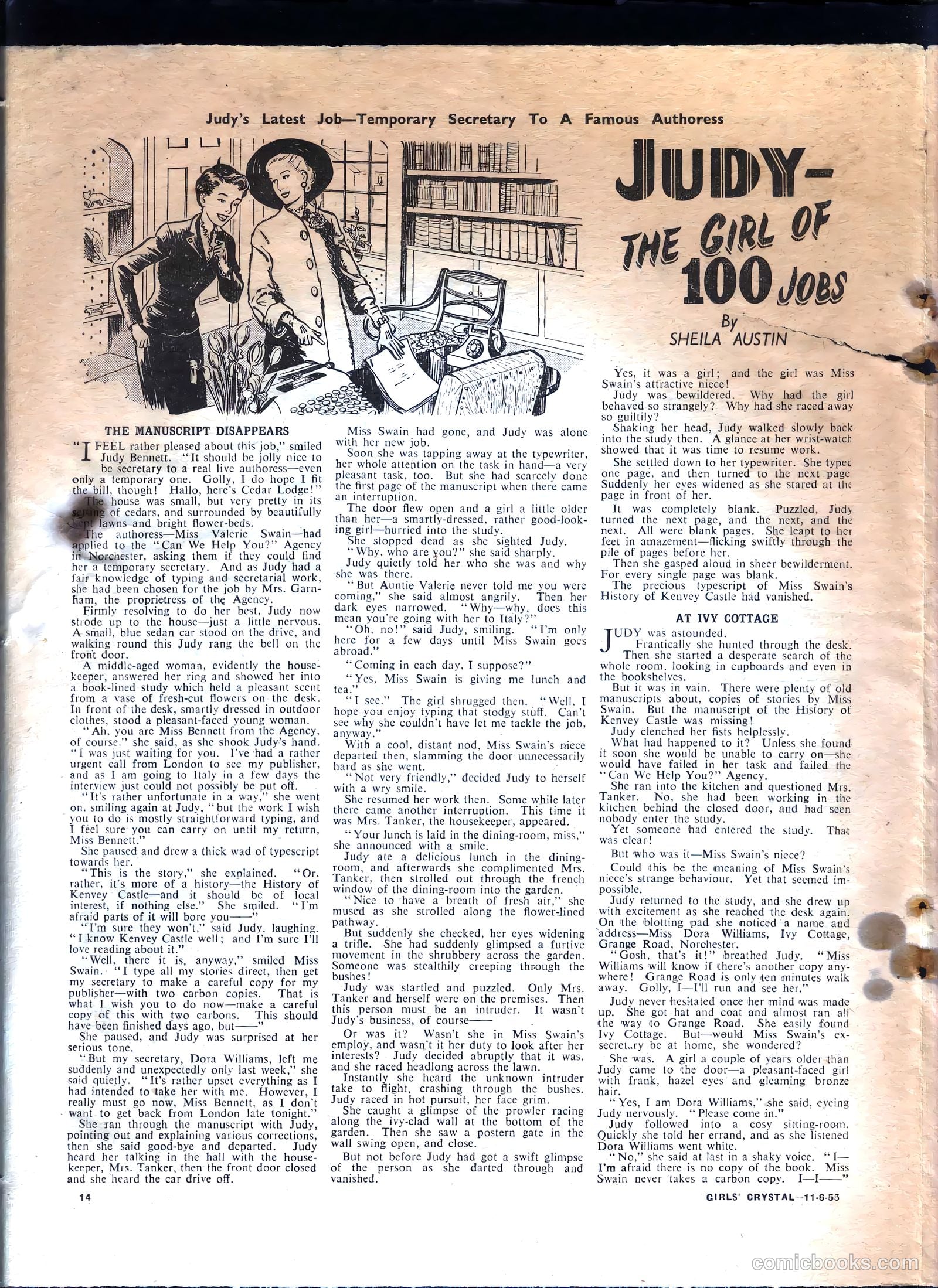 Girls' Crystal #1025 (1955) — page 14 of 20