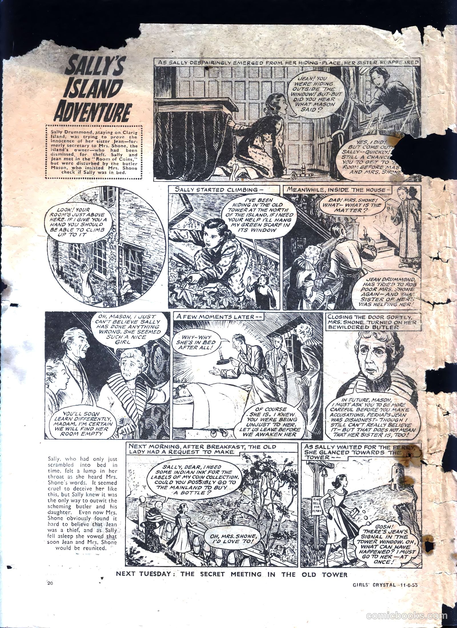 Girls' Crystal #1025 (1955) — page 20 of 20