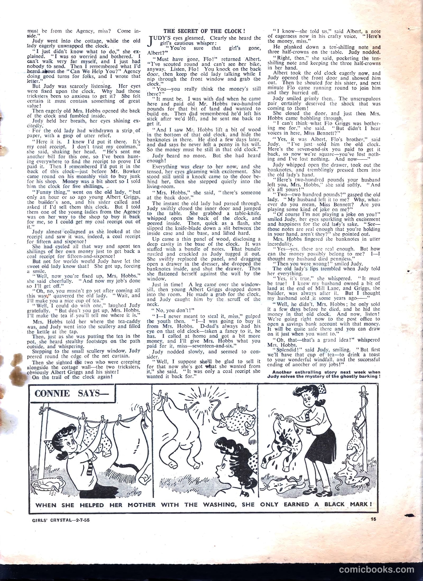 Girls' Crystal #1028 (1955) — page 15 of 20