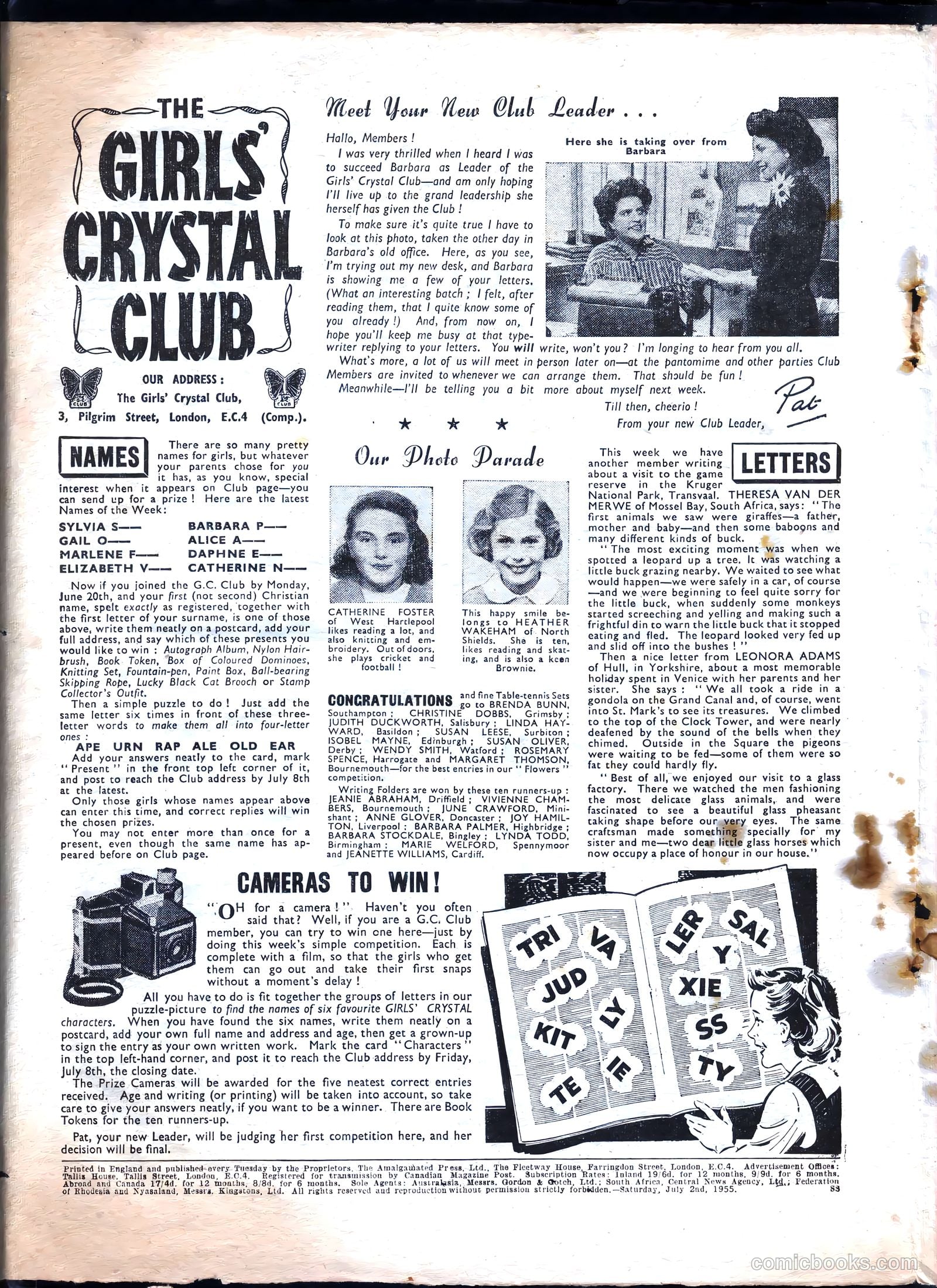 Girls' Crystal #1028 (1955) — page 18 of 20